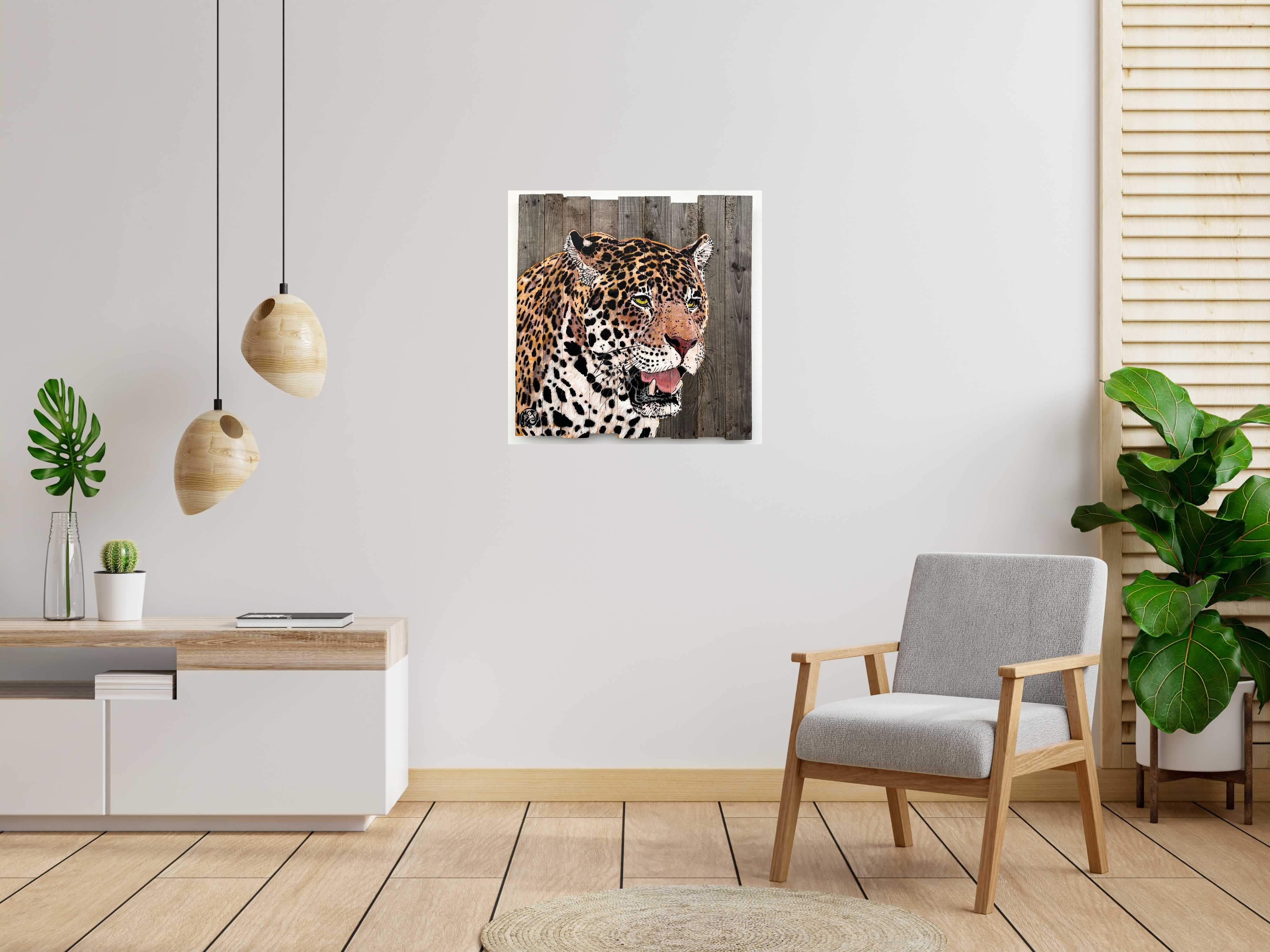 Tableau de MOSKO a pour titre Buste jaguar style street art dim : MOSKOprix:2600