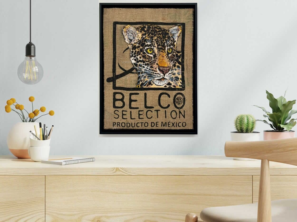 Tableau de MOSKO a pour titre Jaguar Belco style street art dim : MOSKOprix:1200