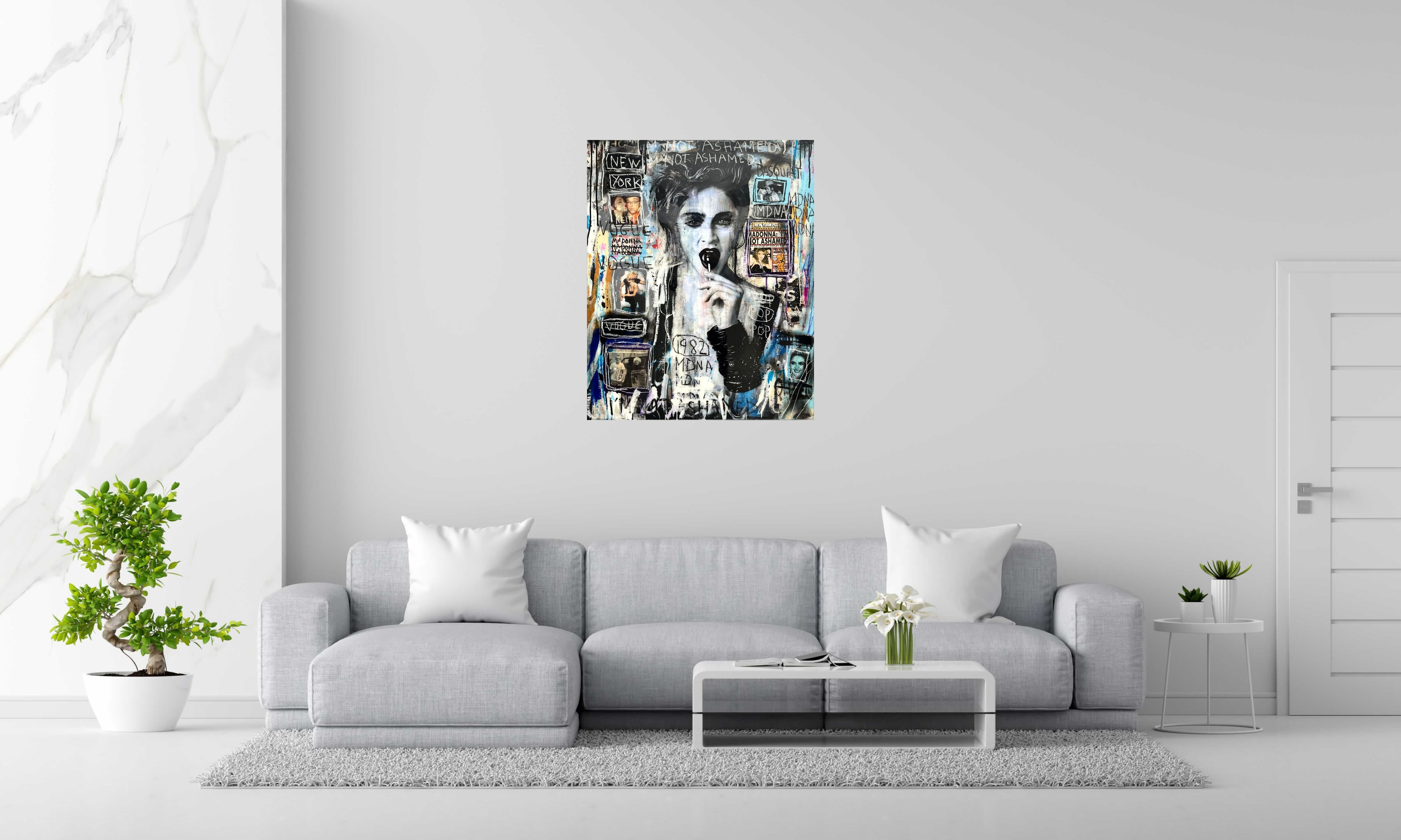 Tableau de THIERRY RASINE a pour titre Madonna style street pop art dim : THIERRY RASINEprix:1400