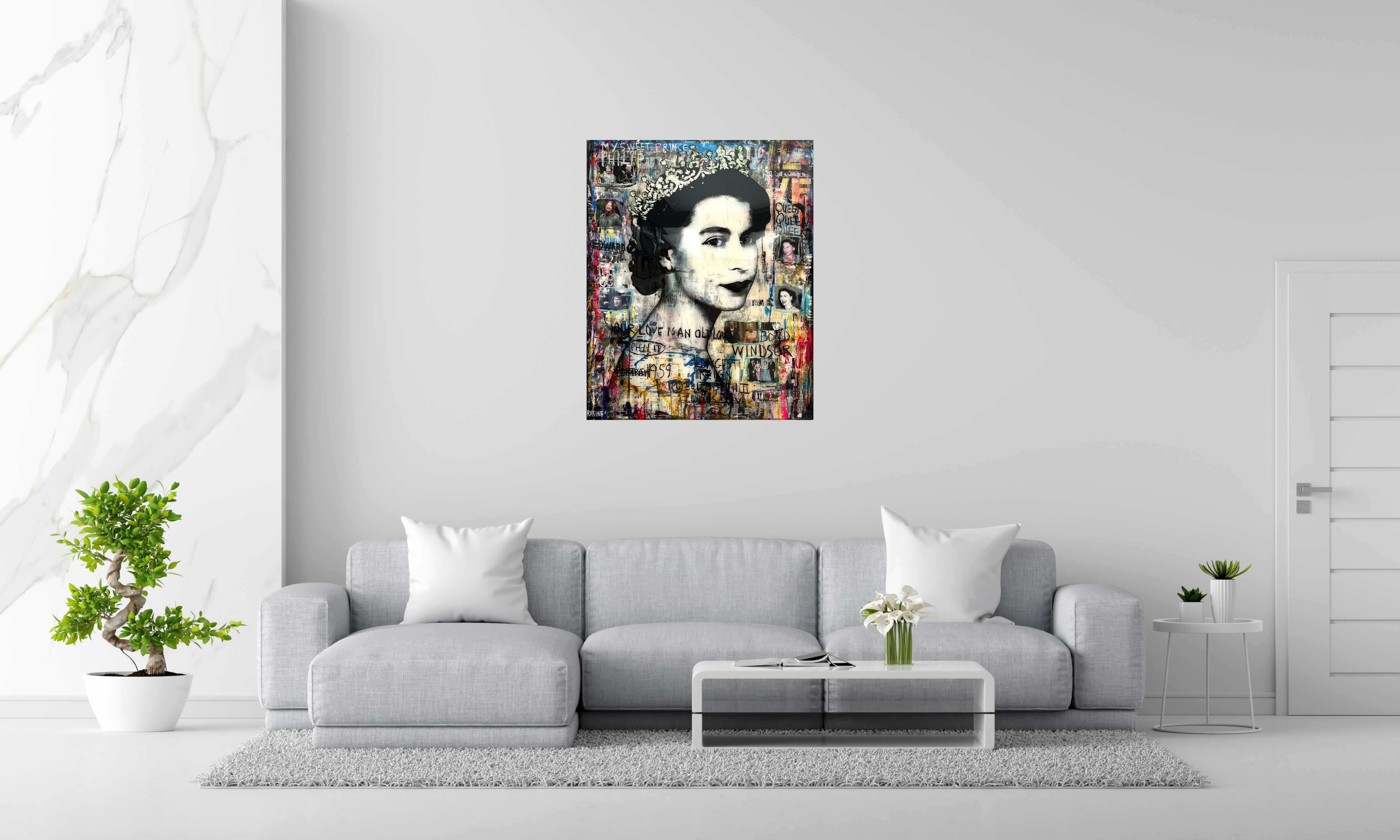 Tableau de THIERRY RASINE a pour titre My sweet Prince style street pop art dim : THIERRY RASINEprix:1400