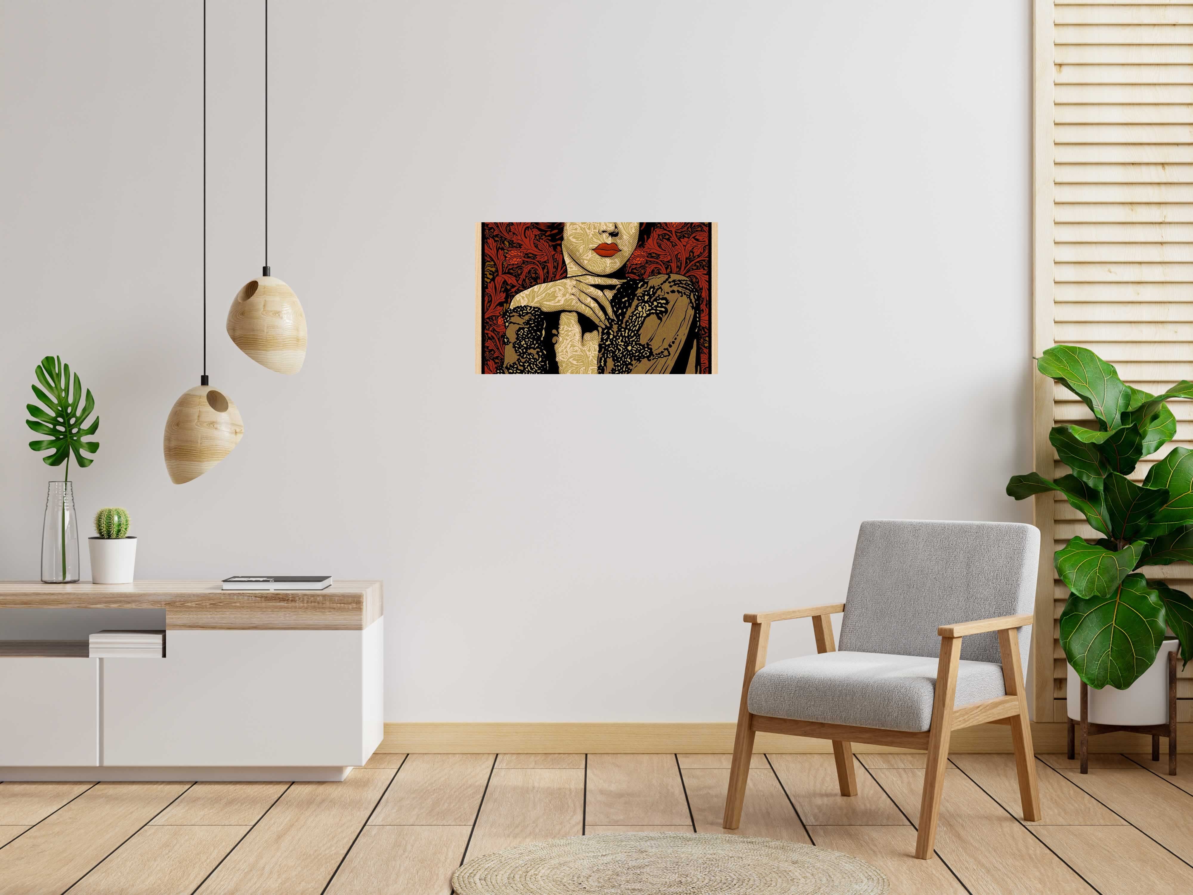 Tableau de CHUCK SPERRY a pour titre LETHE WOOD PANEL style expo chuck dim : CHUCK SPERRYprix:3400