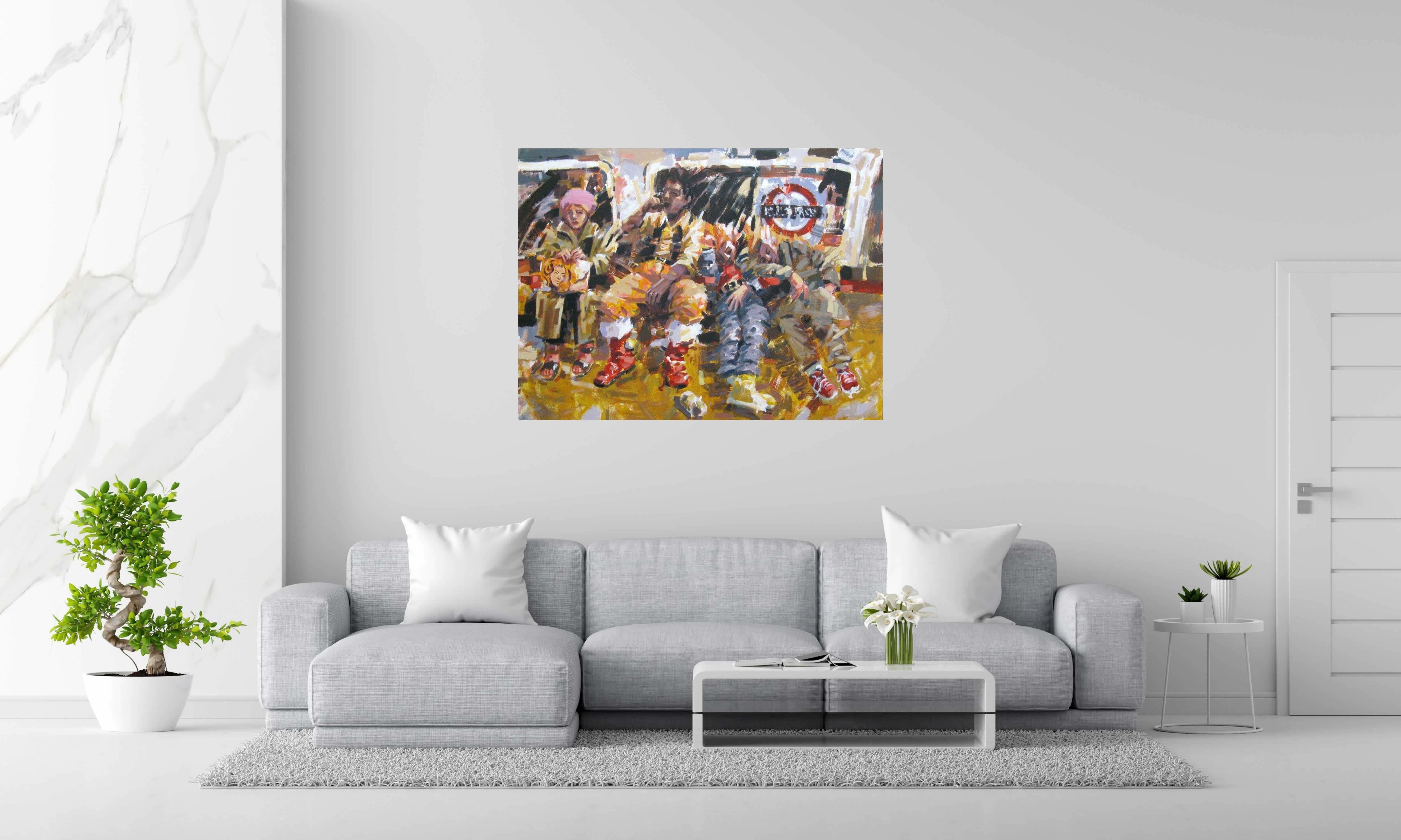 Tableau de HEATON RUDYARD a pour titre RETOUR DE FETE style figuratif dim : HEATON RUDYARDprix:1800