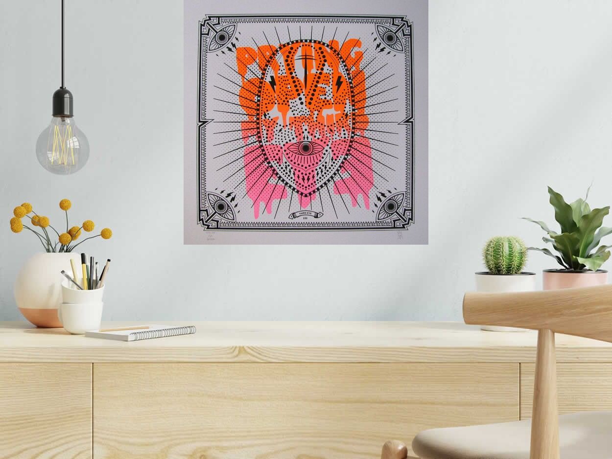 Editions d'art de JIBE a pour titre THIRD EYE style graphique dim : JIBEprix: