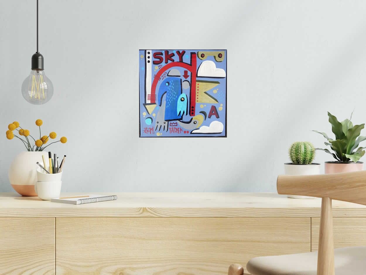 Tableau de TAREK a pour titre SKY style street pop art dim : TAREKprix: