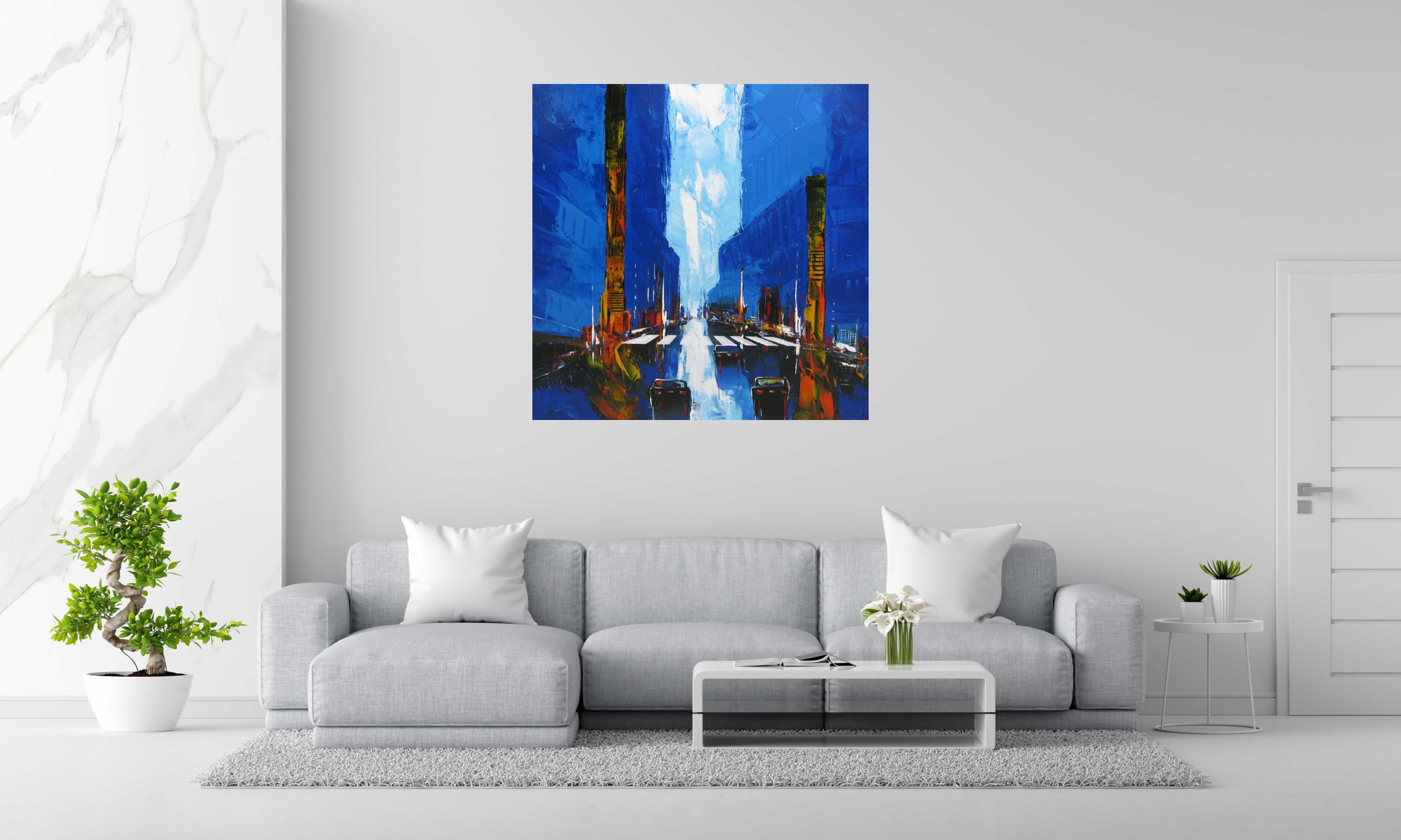 Tableau de F. BOUTET a pour titre CITY C style figuratif dim : F. BOUTETprix:
