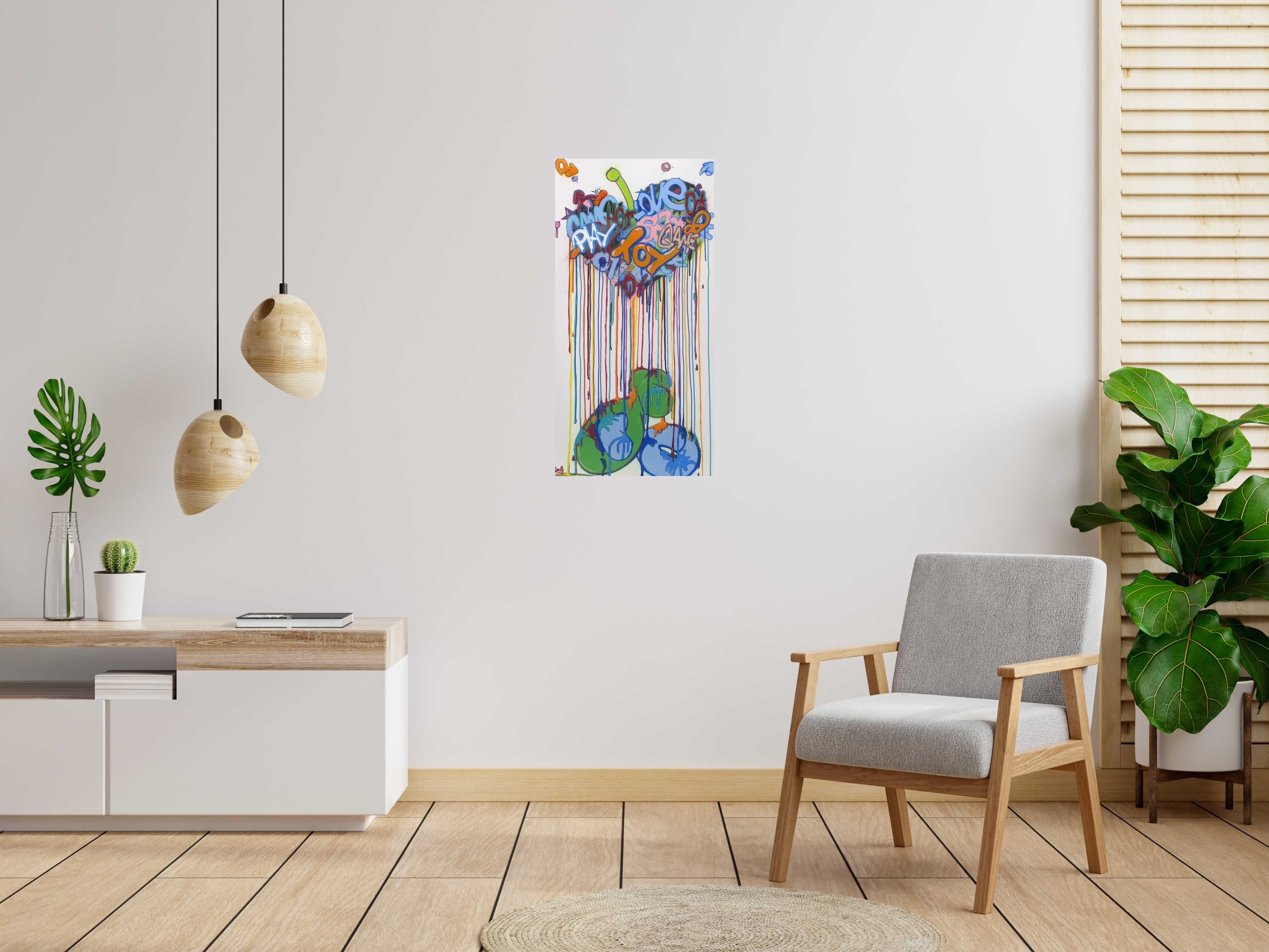 Tableau de GUTI a pour titre DEBORDANT D'AMOUR style no dim : GUTIprix: