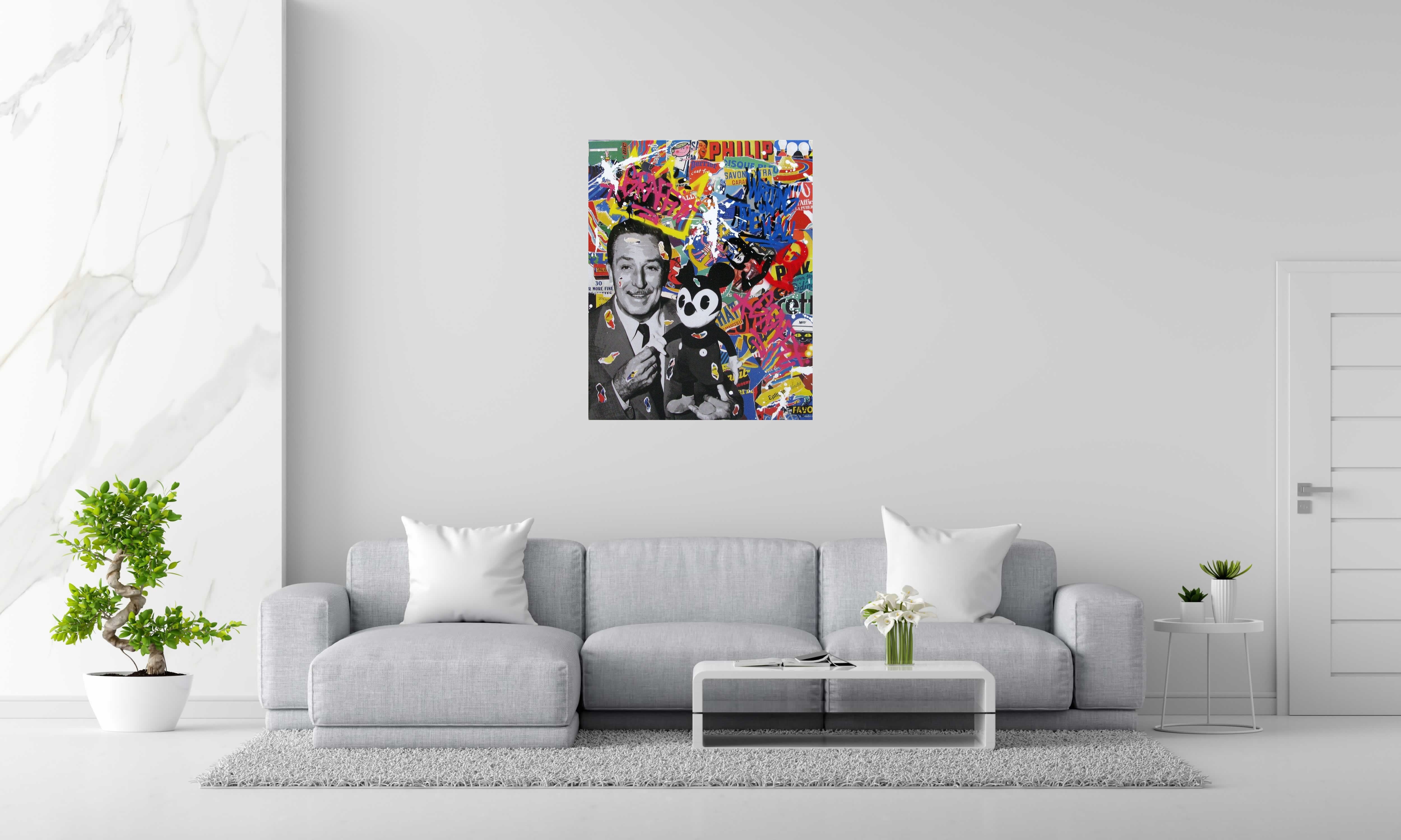 Tableau de RS ARTIST a pour titre STUFFY WALT style graphique dim : RS ARTISTprix: