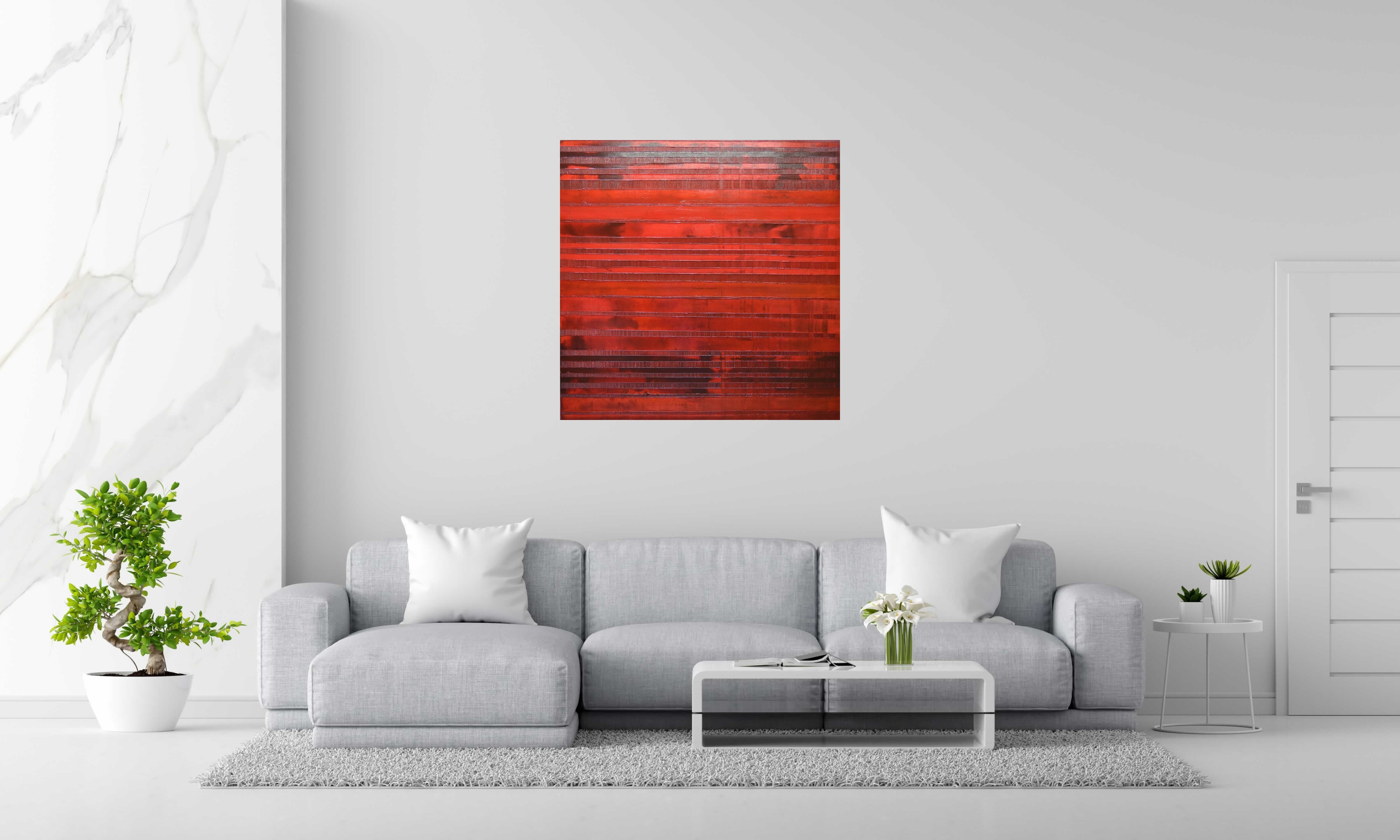 Tableau de ALAIN BECANNE a pour titre PEINTURE 05-2022-38 style abstrait dim : ALAIN BECANNEprix:
