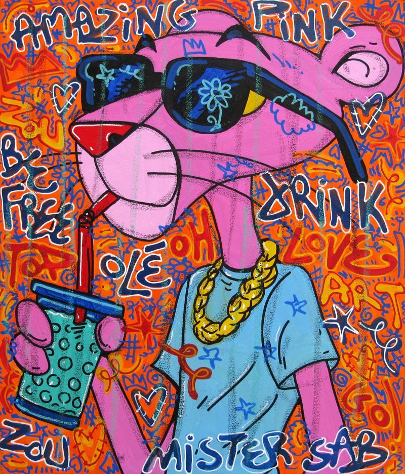 Tableau de RICO SAB a pour titre Olé style street pop art, street art dim : RICO SABprix:290