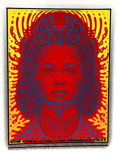 Editions d'art de CHUCK SPERRY a pour titre ONE FLEW OVER THE CUKOO'S NEST style figuratif dim : CHUCK SPERRYprix:300