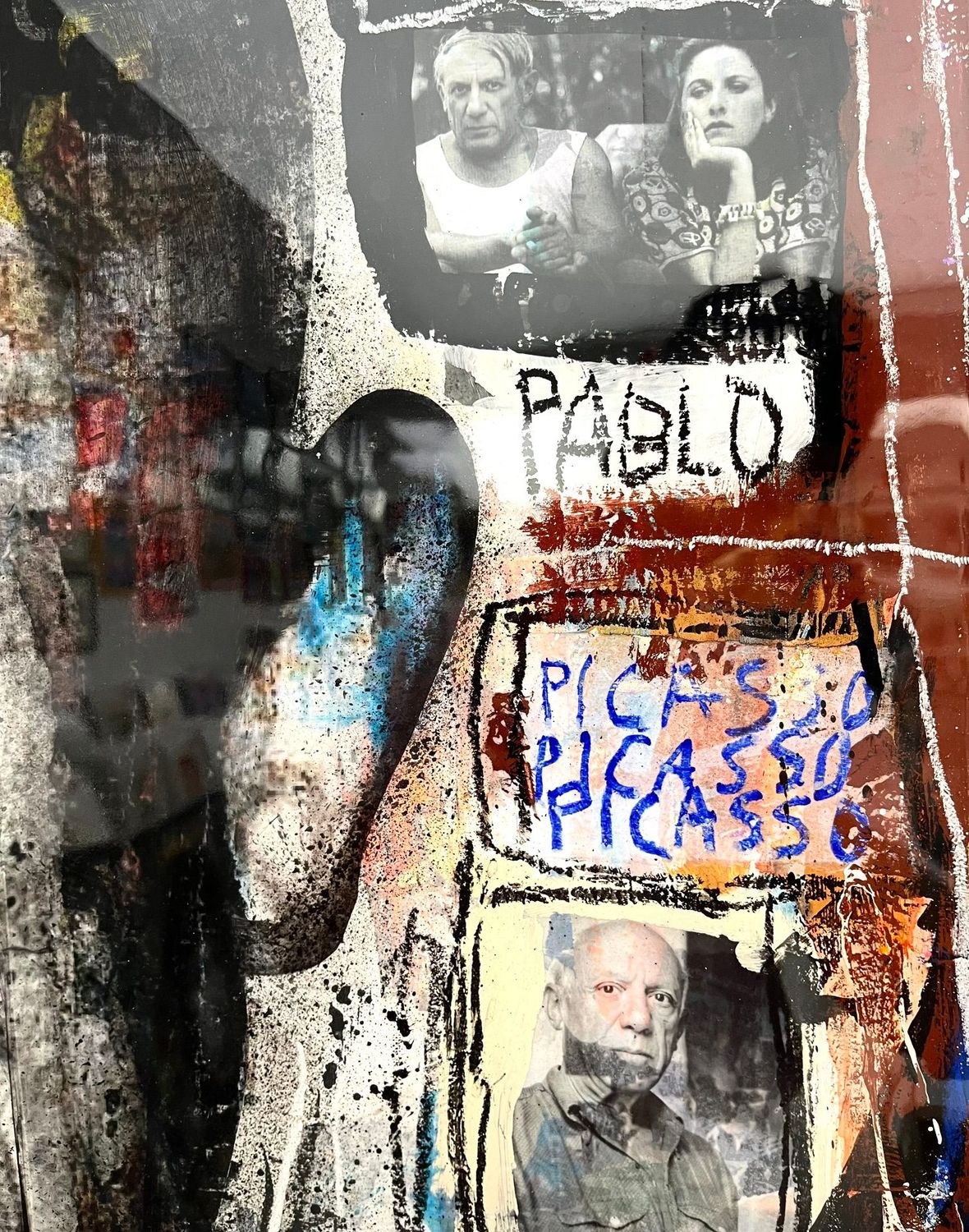 Tableau de THIERRY RASINE a pour titre Pablo style street pop art dim : THIERRY RASINEprix:1400