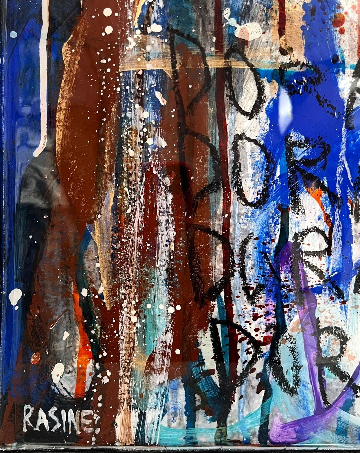 Tableau de THIERRY RASINE a pour titre Pablo style street pop art dim : THIERRY RASINEprix:1400