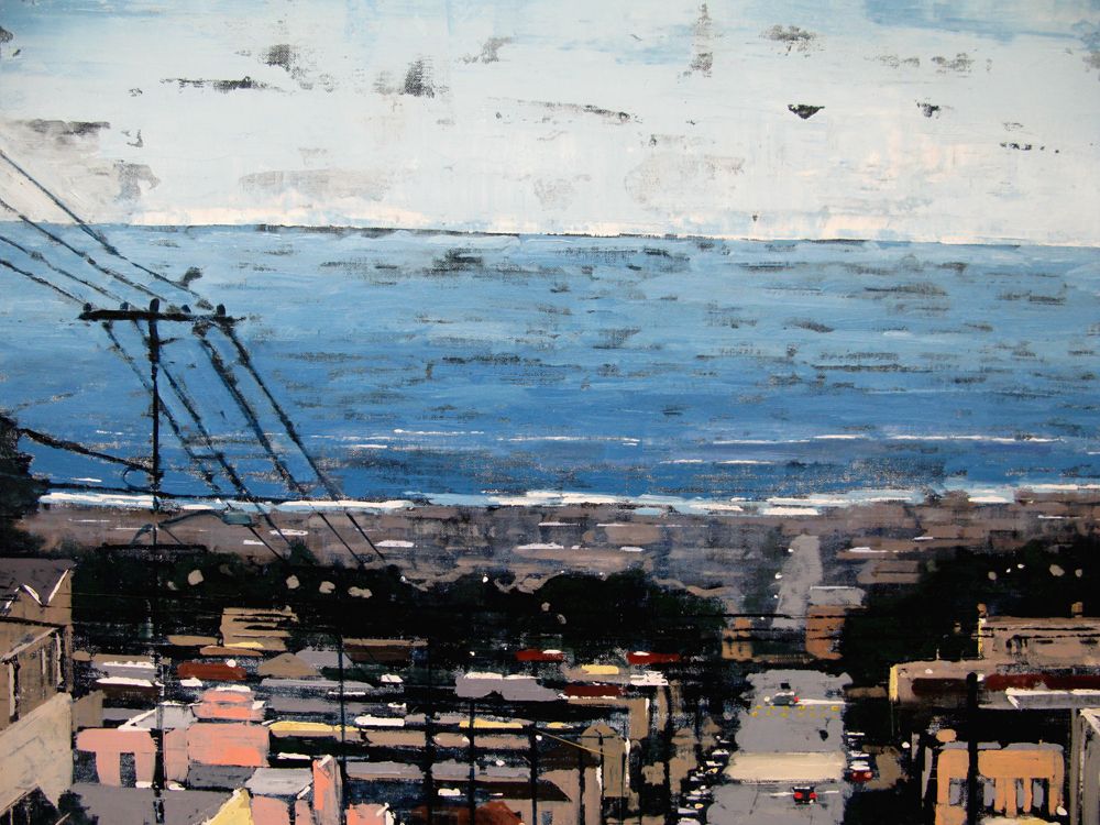 Tableau de ADRIEN FAVEAU a pour titre Pacific Ocean, San Francisco style figuratif, graphique dim : ADRIEN FAVEAUprix:2800