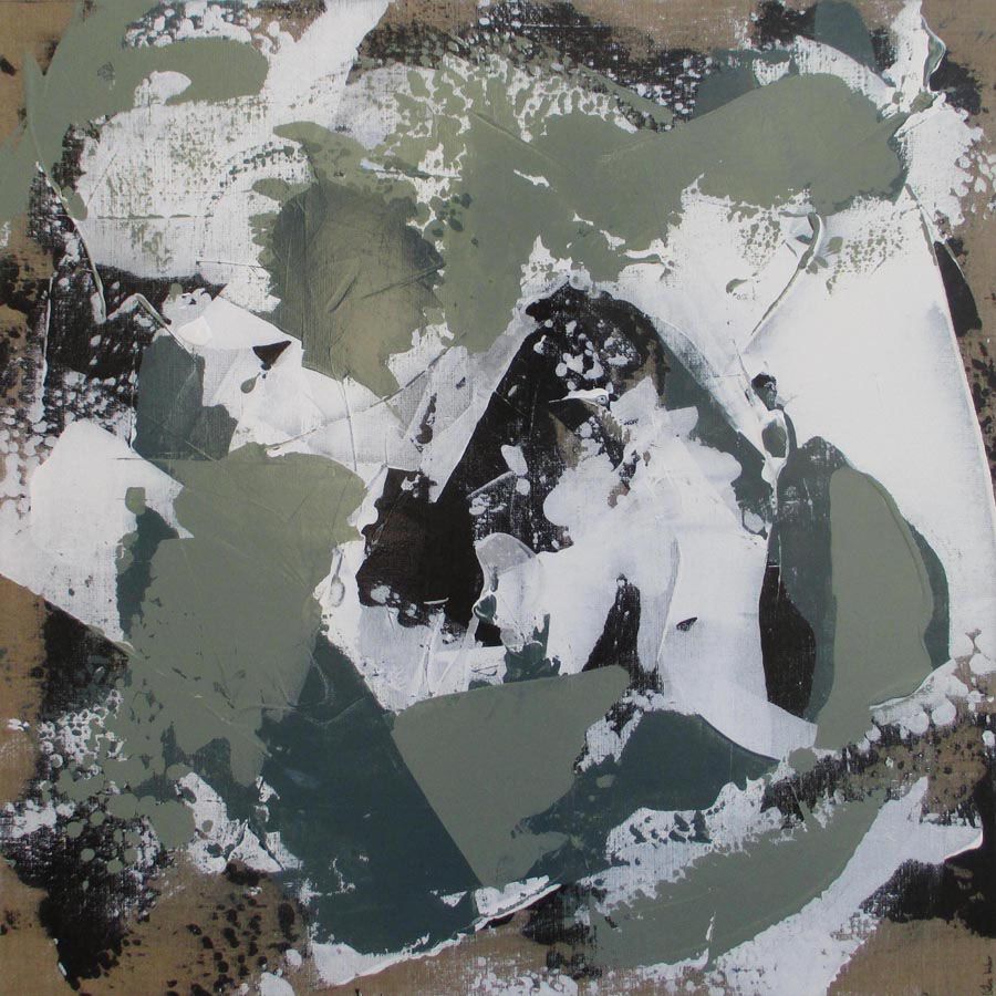 Peinture abstraite format xxl ARGILE 2 – CELINE WEBER – 80 × 80 cm