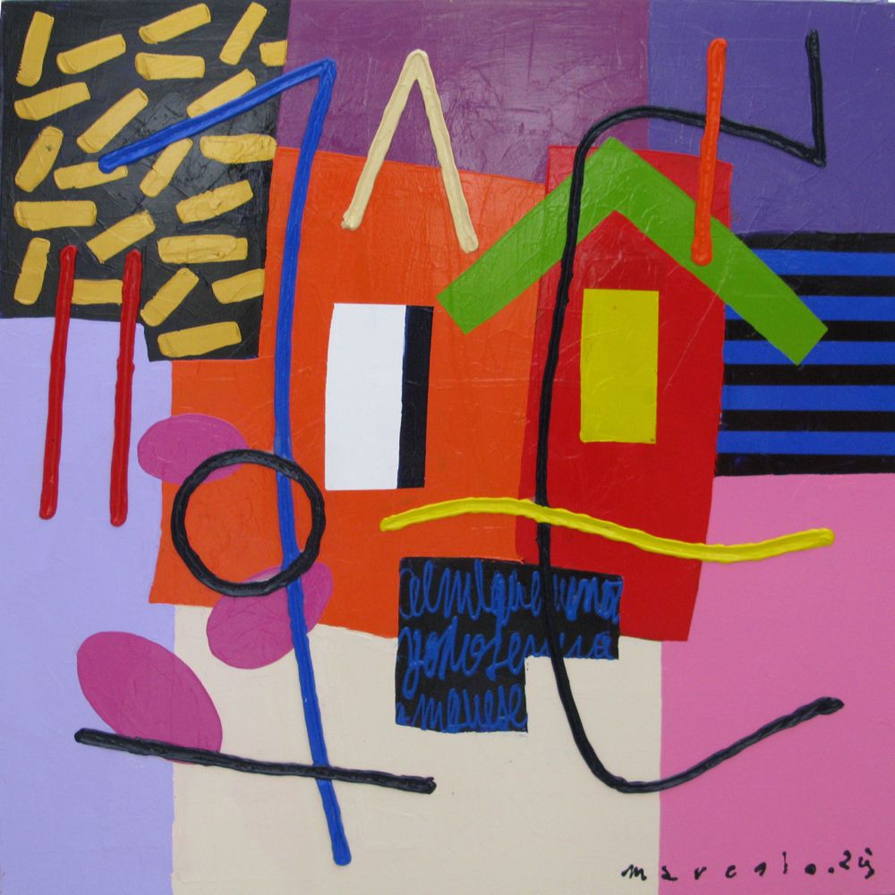 Peinture abstraite format xxl Las verdades verdadas – MARCELLO CID SAINT JEAN – 100 × 100 cm
