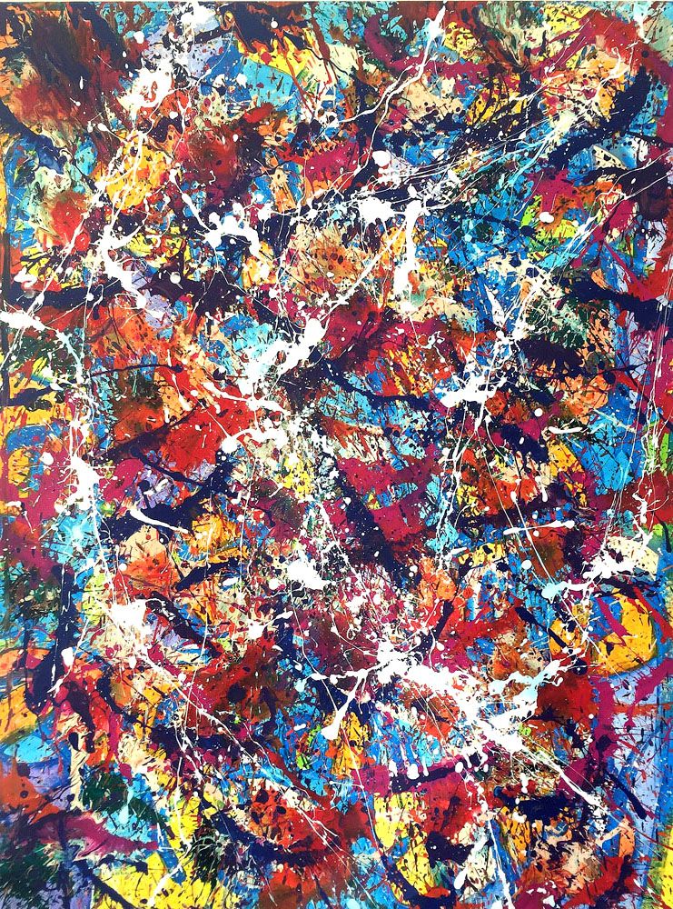 Peinture abstraite format xxl NONAME N°15 2020 – STEPHANE RIME – 140 × 100 cm