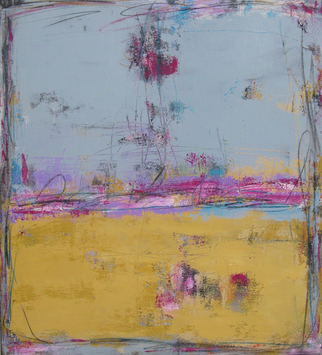 Peinture abstraite format xxl Nuances Sunrise – TANIA CARRARA – 81 × 100 cm