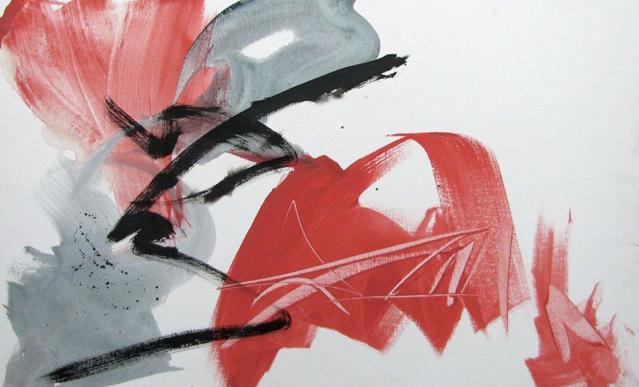 Peinture abstraite grande taille SANS TITRE – JM BARROIS – 65 × 100 cm