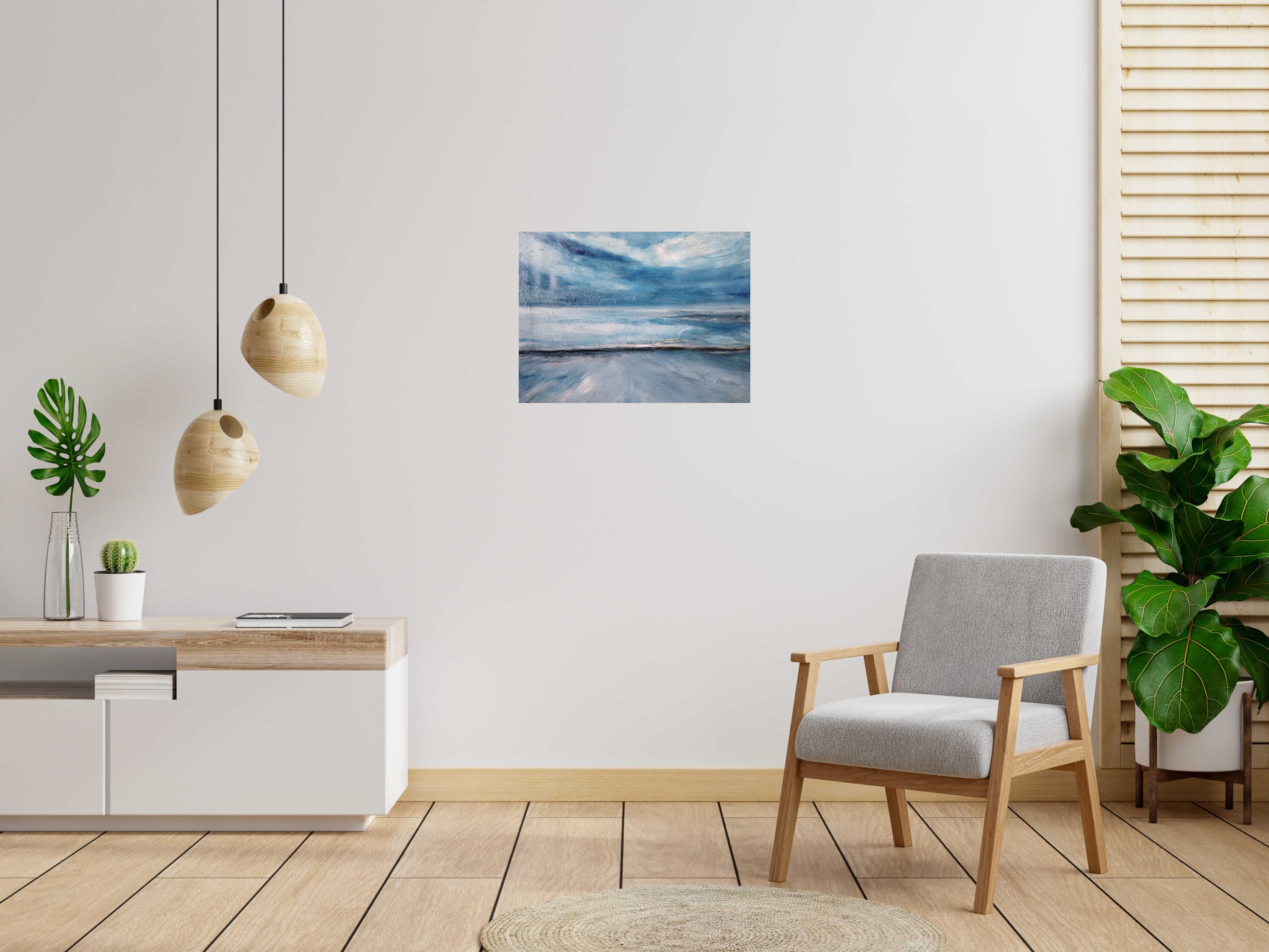 Peinture Matin de PASCALE JACQUEMOND dans un intérieur – 73 × 54 cm