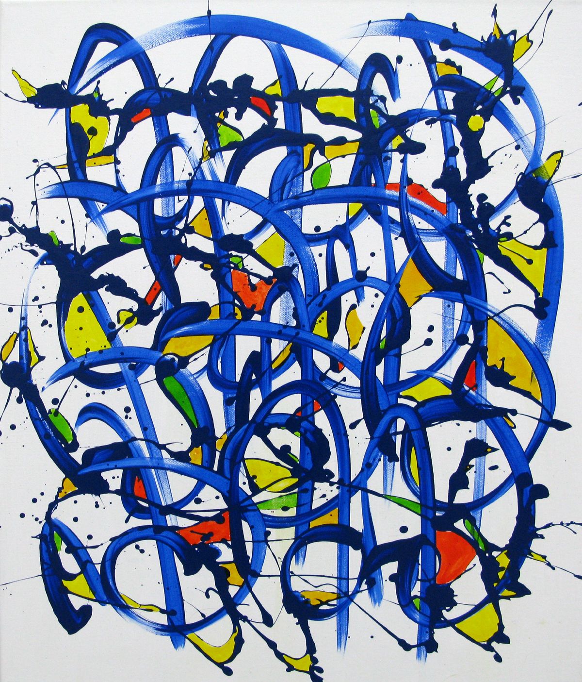 Peinture abstraite moyen format noname D100 – STEPHANE RIME – 54 × 65 cm