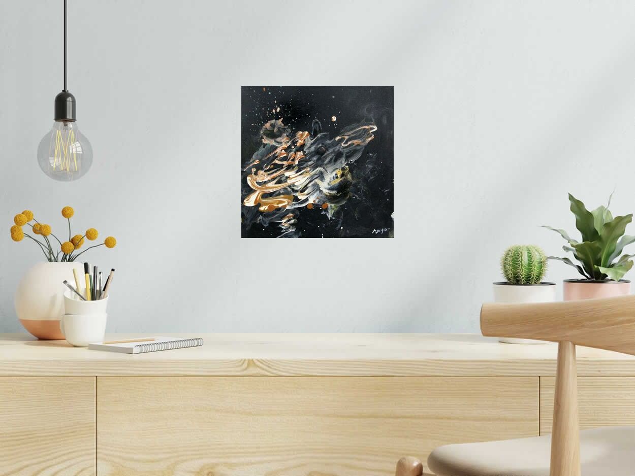 Peinture SANS TITRE de RINGER HERVE dans un intérieur – 30 × 30 cm
