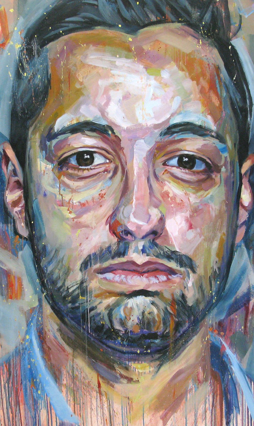 Peinture figurative format xxl ALI – NUNO – 89 × 146 cm