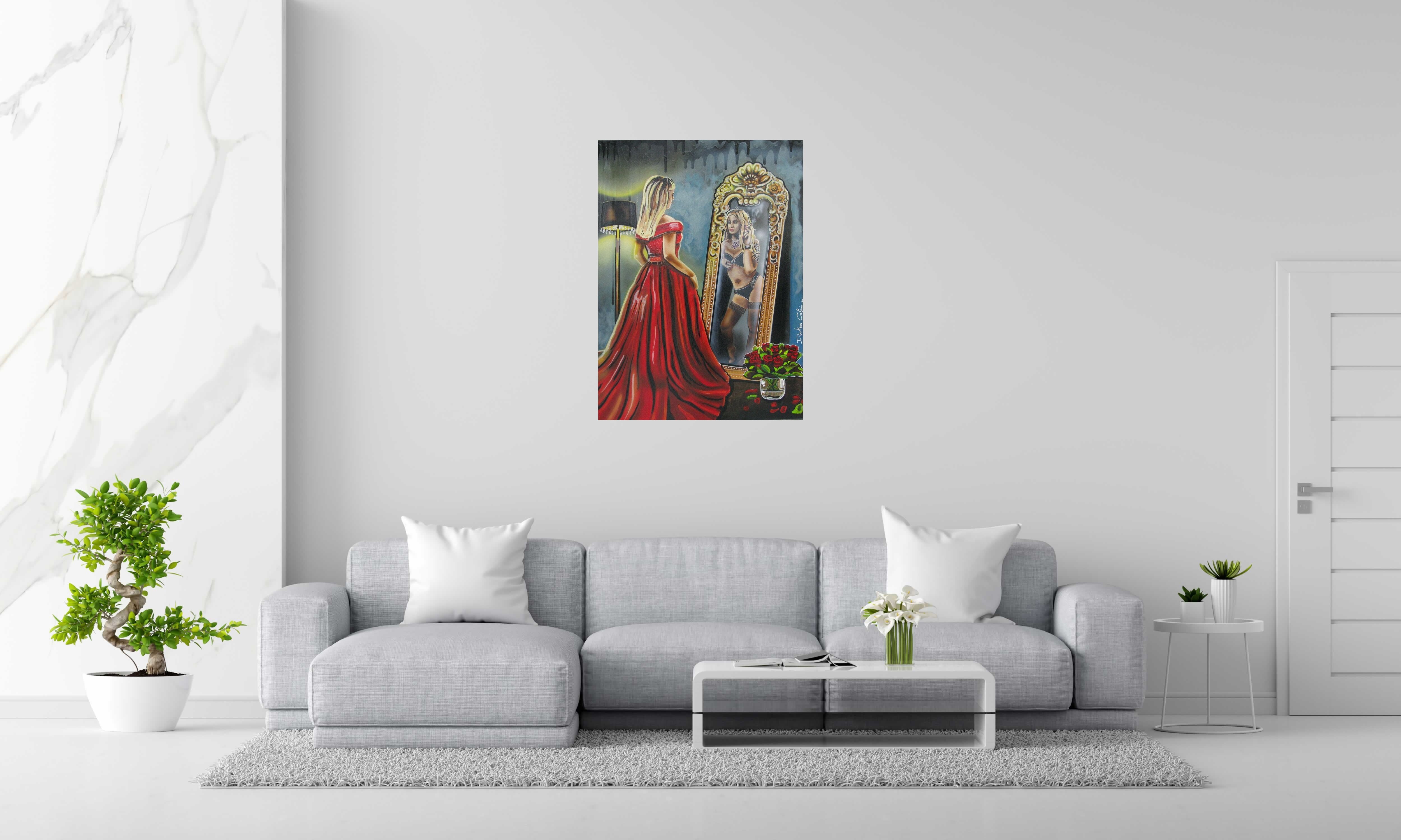 Peinture Luxure cachée de Docteur Cobain dans un intérieur – 73 × 100 cm