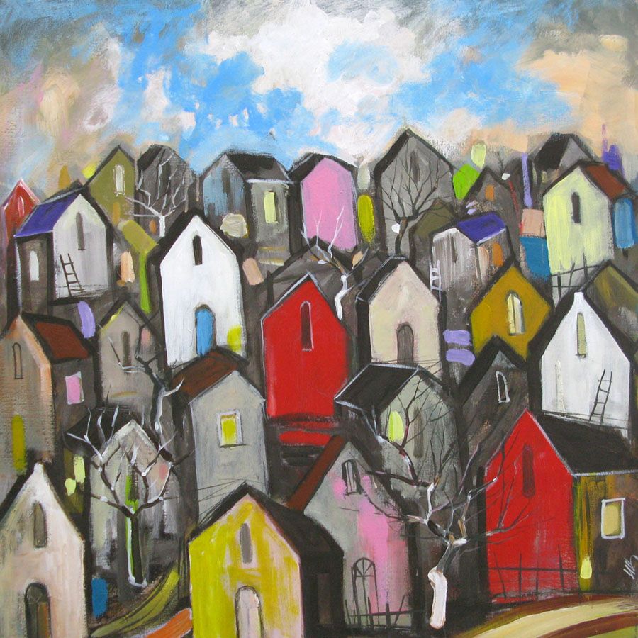 Peinture figurative grand format SELO-R – IVAN TZONEV – 90 × 90 cm