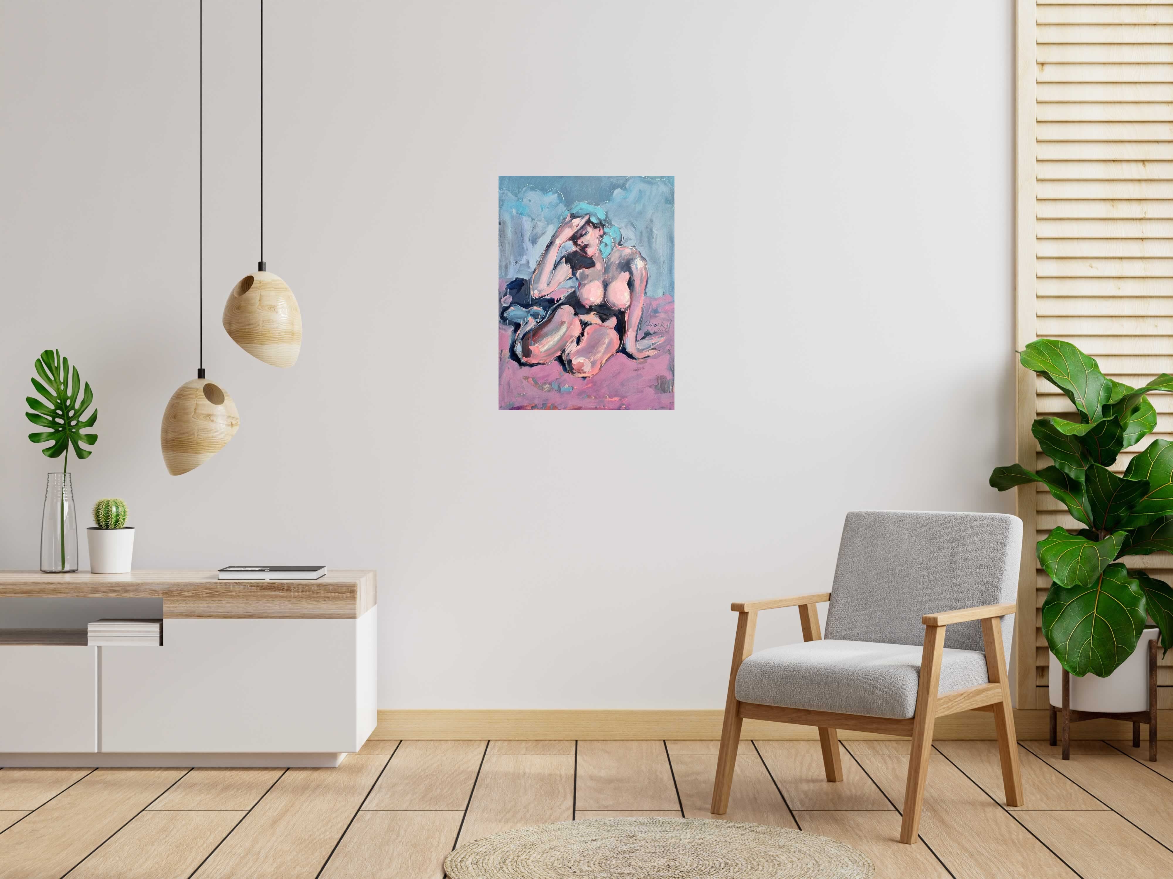 Peinture POLINA de OLENA SINIUHINA dans un intérieur – 80 × 60 cm