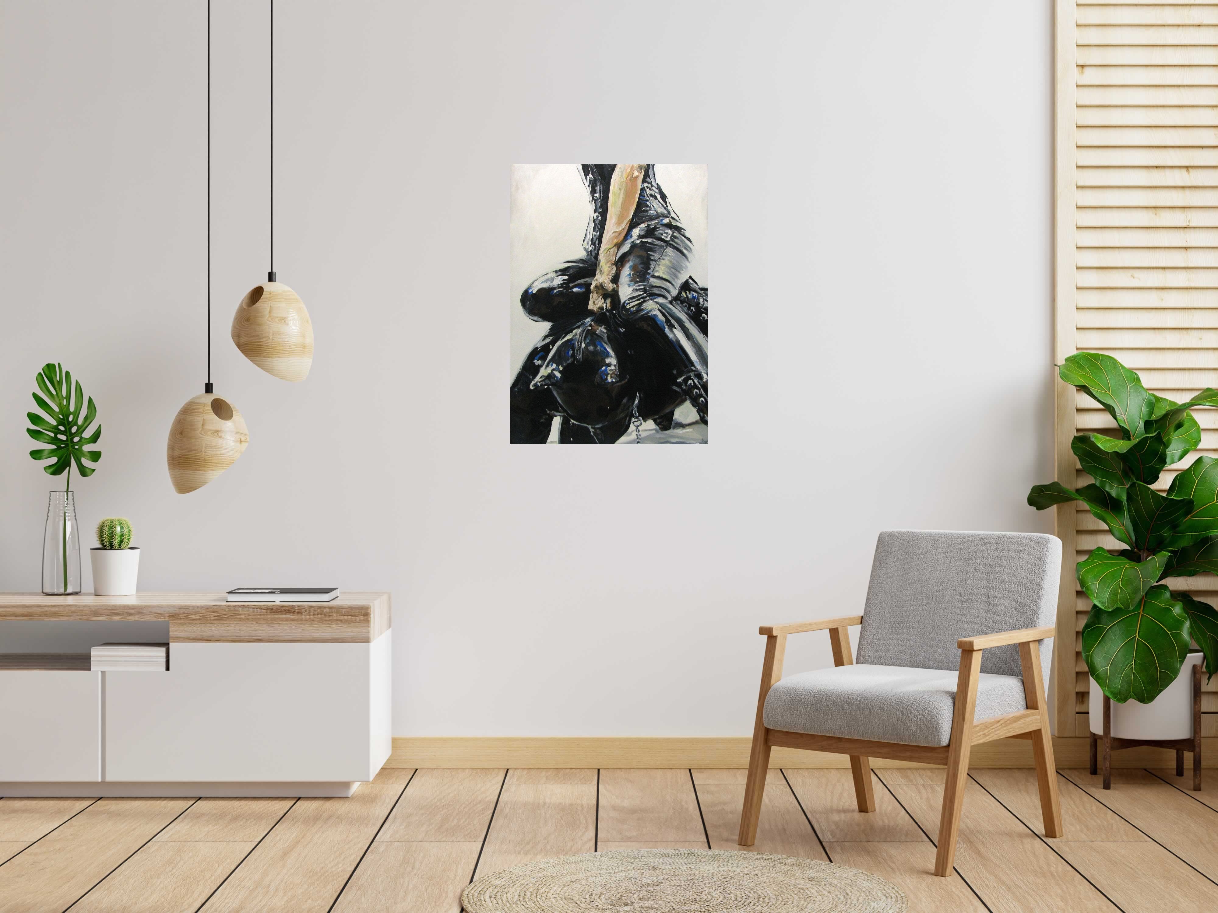 Peinture RODEO 2 de PHILFRI dans un intérieur – 92 × 65 cm