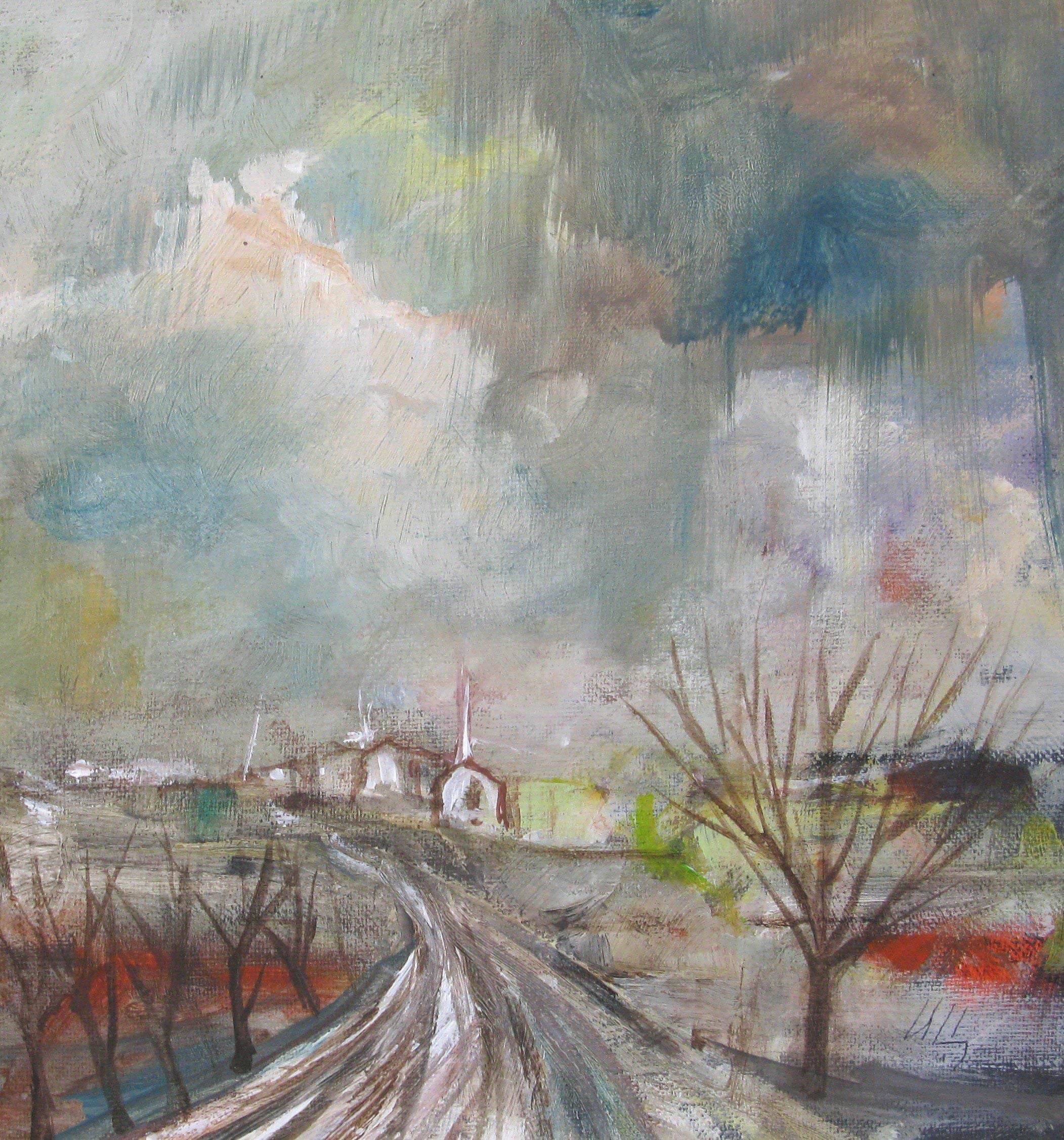 Peinture figurative petit format Silence 2 – IVAN TZONEV – 29 × 29 cm