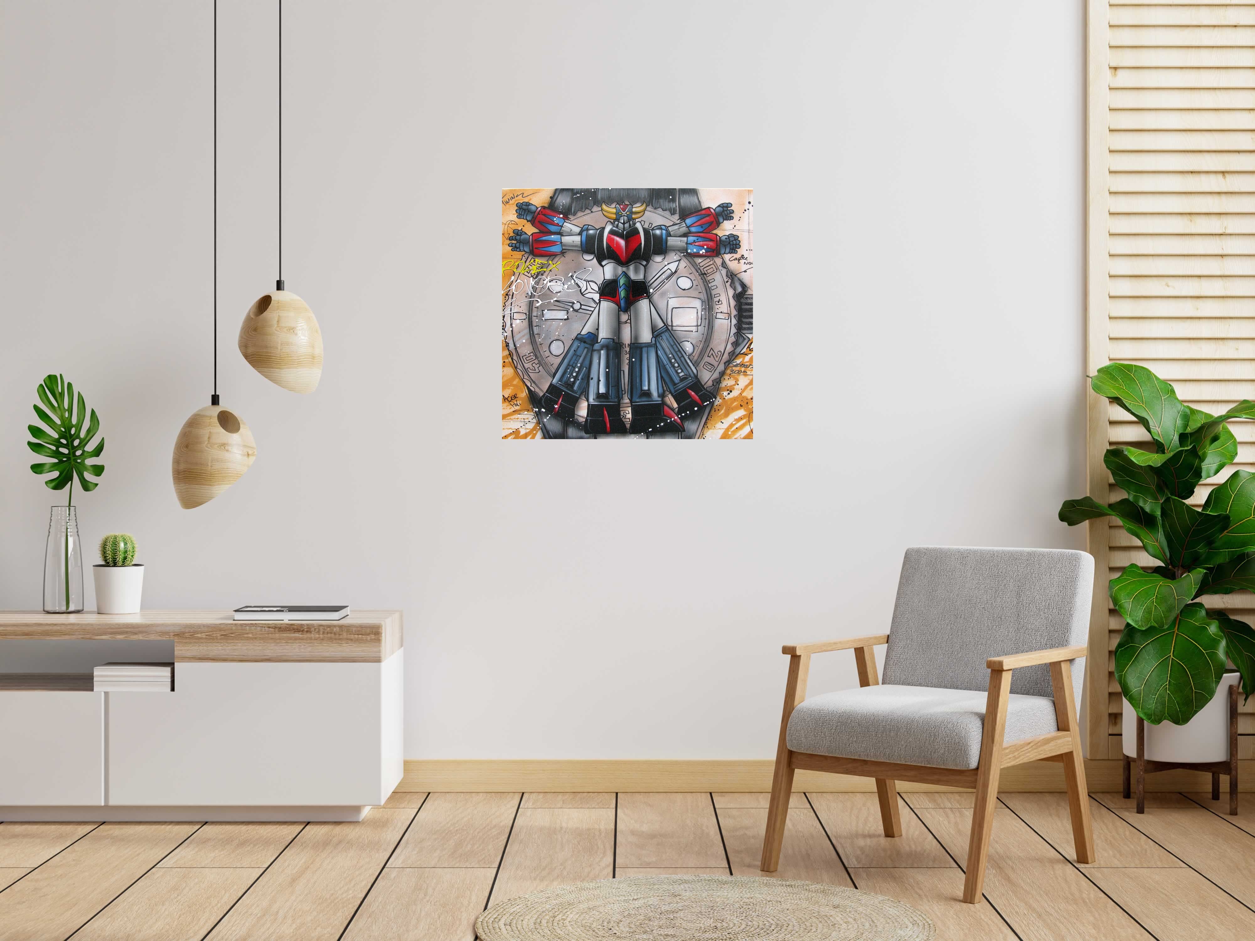 Peinture Rolex Lover's de JUG dans un intérieur – 80 × 80 cm