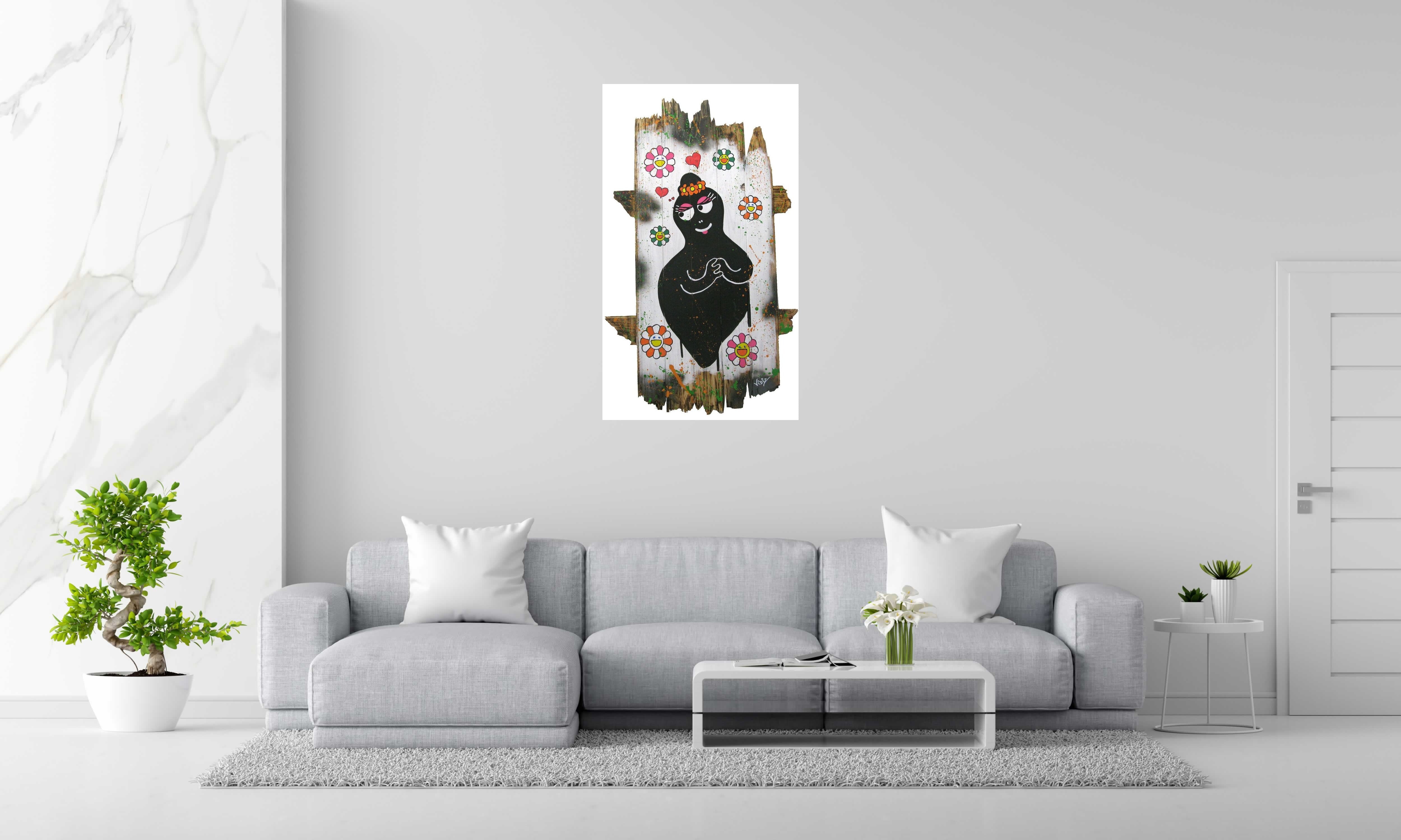 Peinture BARBAMAMA de VIDIZ dans un intérieur – 120 × 70 cm