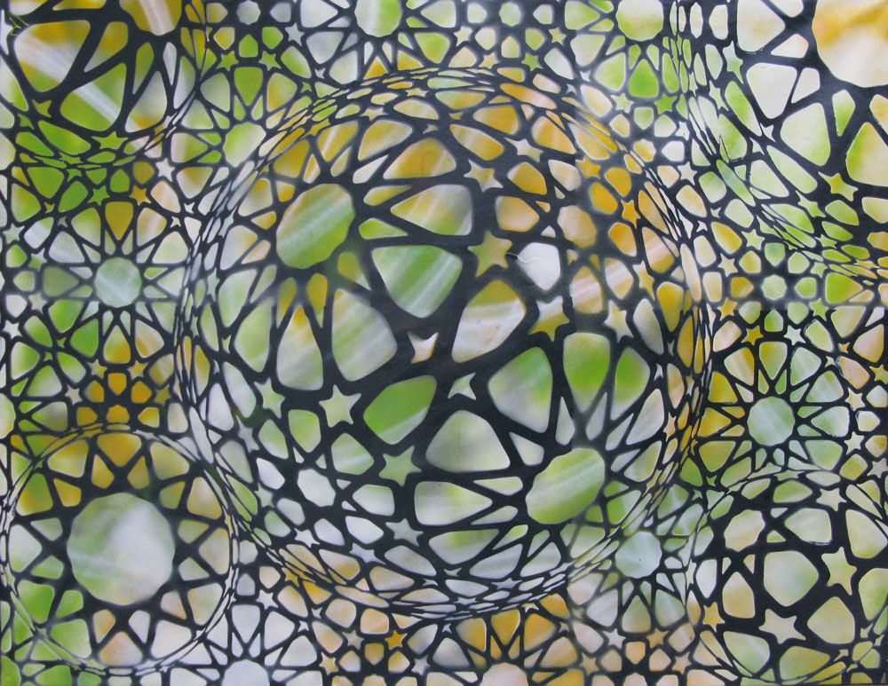 Peinture graphique grande taille SANS TITRE – YANN GUINCHAN – 97 × 130 cm