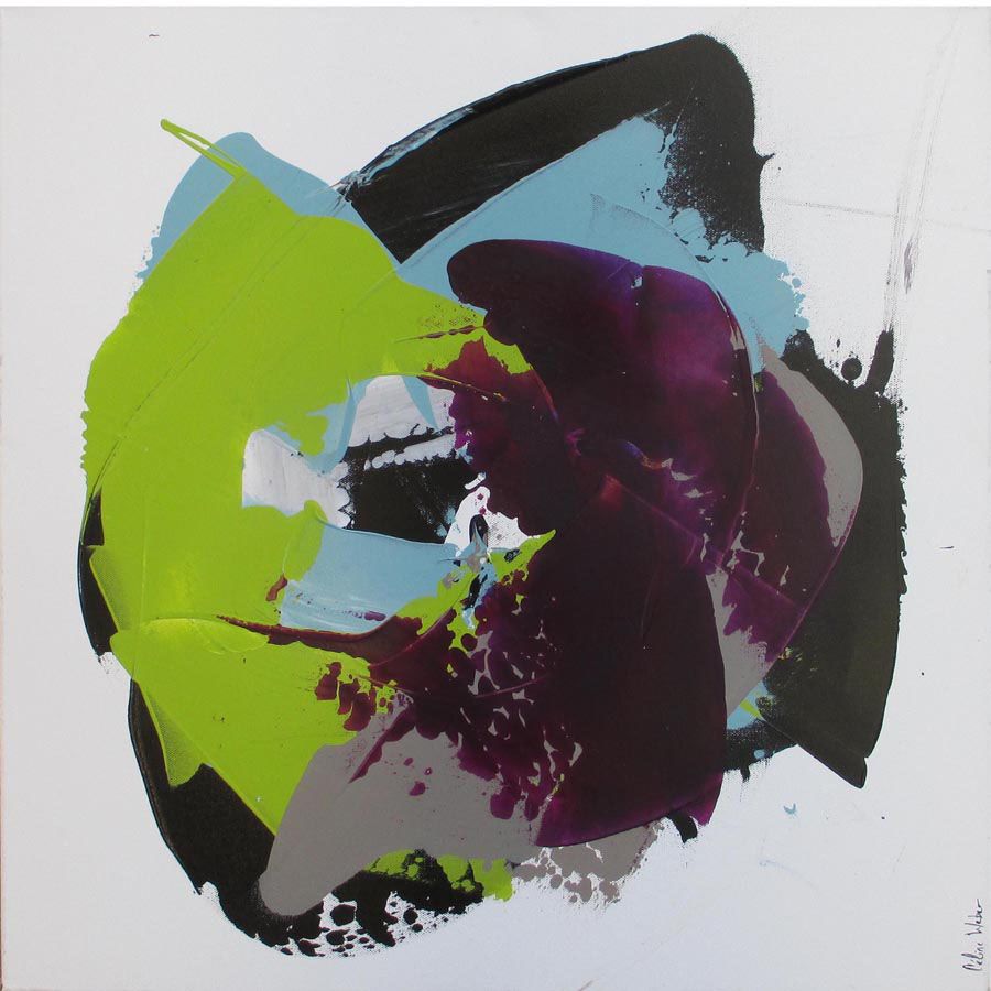 Peinture moyen format AMETHYSTE 2 – CELINE WEBER – 60 × 60 cm