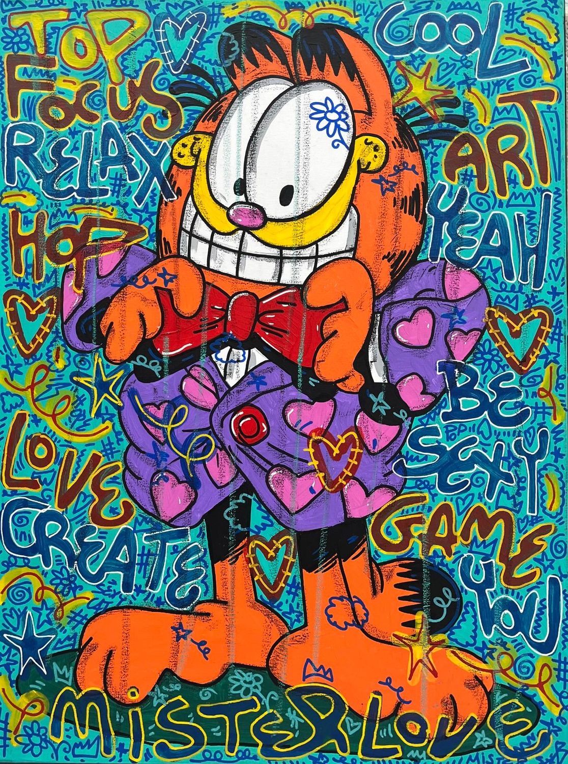 Peinture moyen format Garfield Lover – RICO SAB – 60 × 80 cm