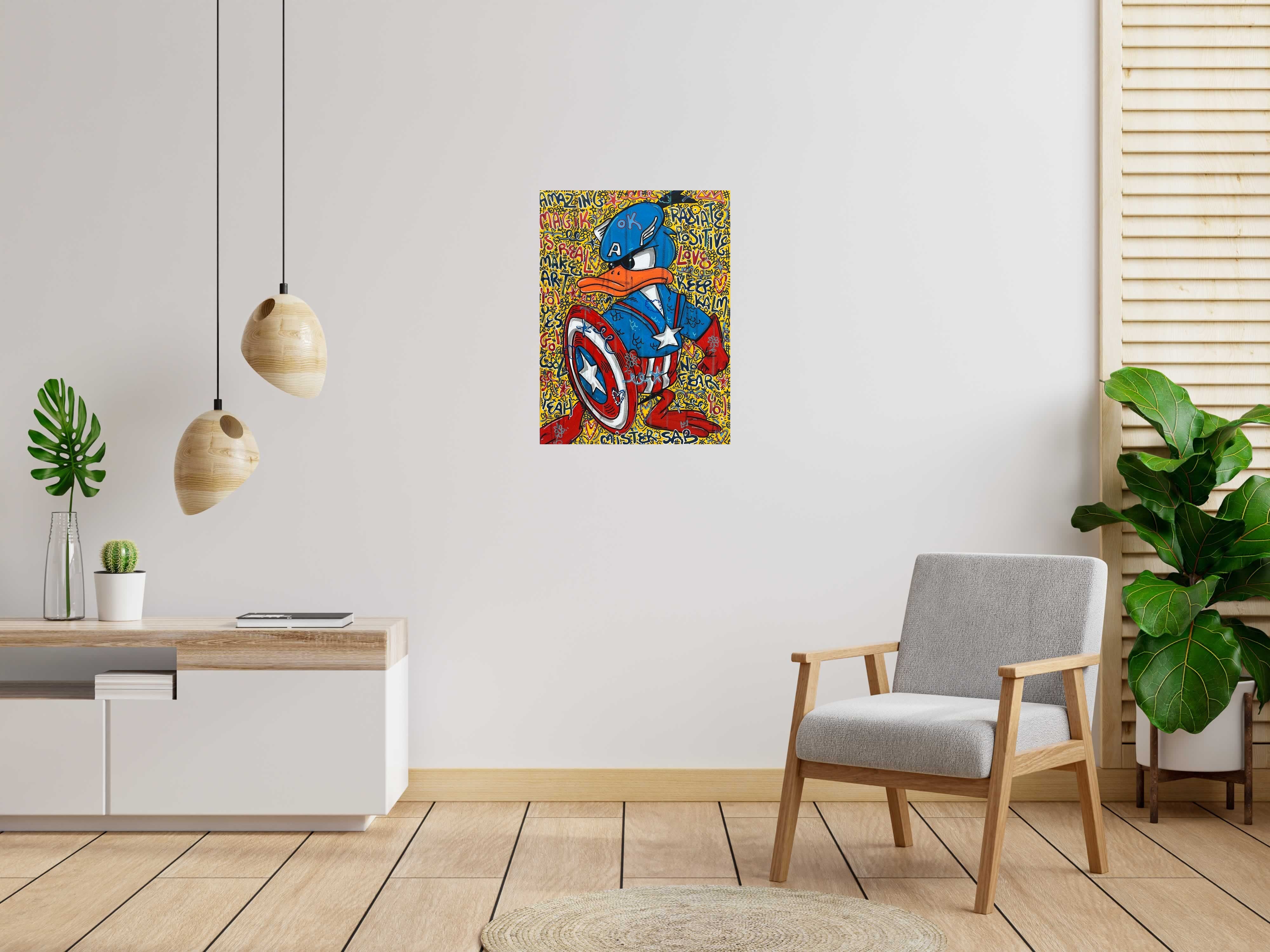 Peinture Radiate Positive de RICO SAB dans un intérieur – 60 × 80 cm