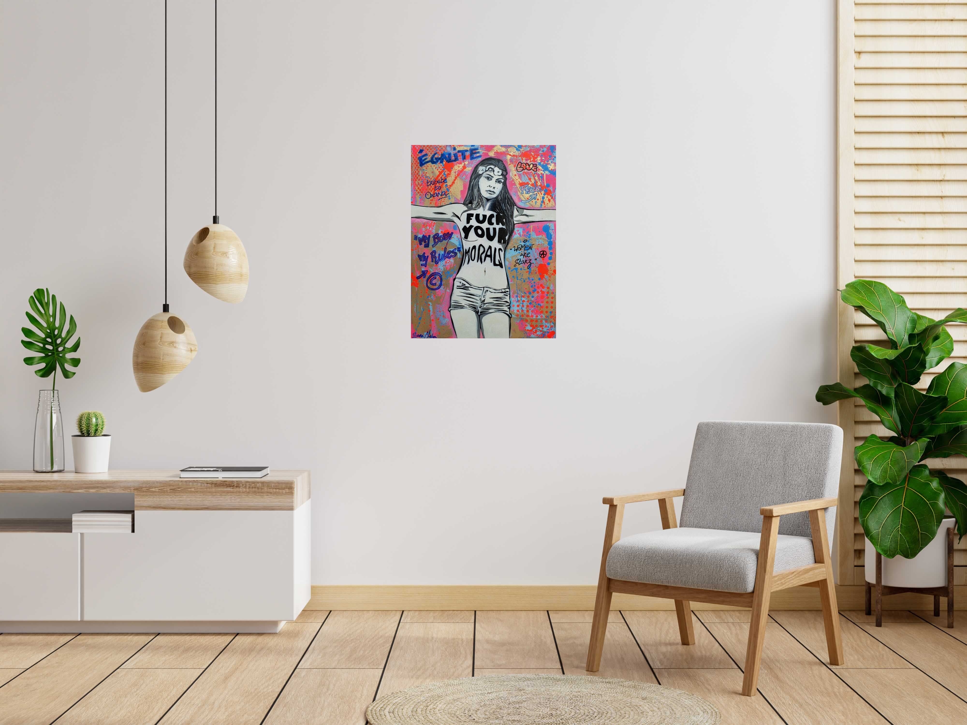 Peinture OKSANA SHACHKO de SARA CHELOU dans un intérieur – 80 × 60 cm