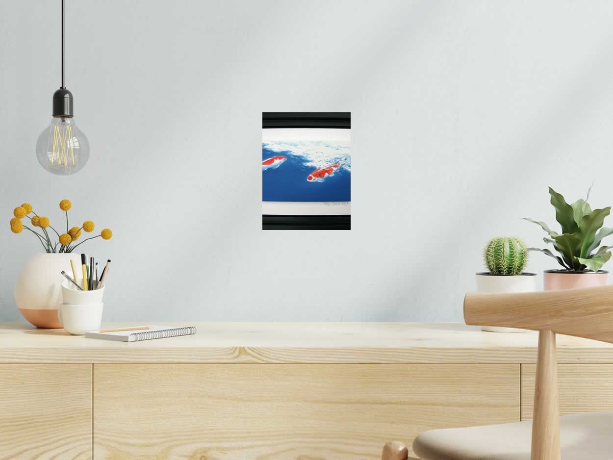 Peinture PETITE DANSE XIII de ELISE BARAT dans un intérieur – 24 × 18 cm