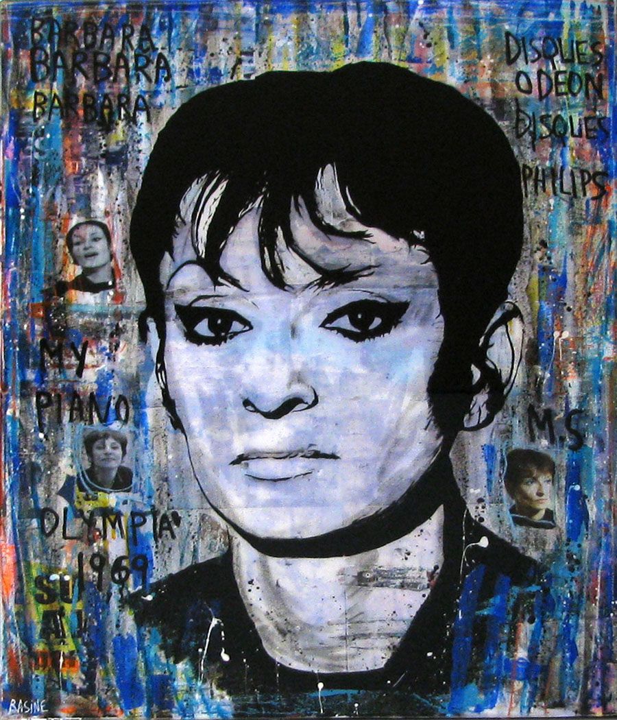 Peinture street art format xxl BARBARA – THIERRY RASINE – 92 × 73 cm