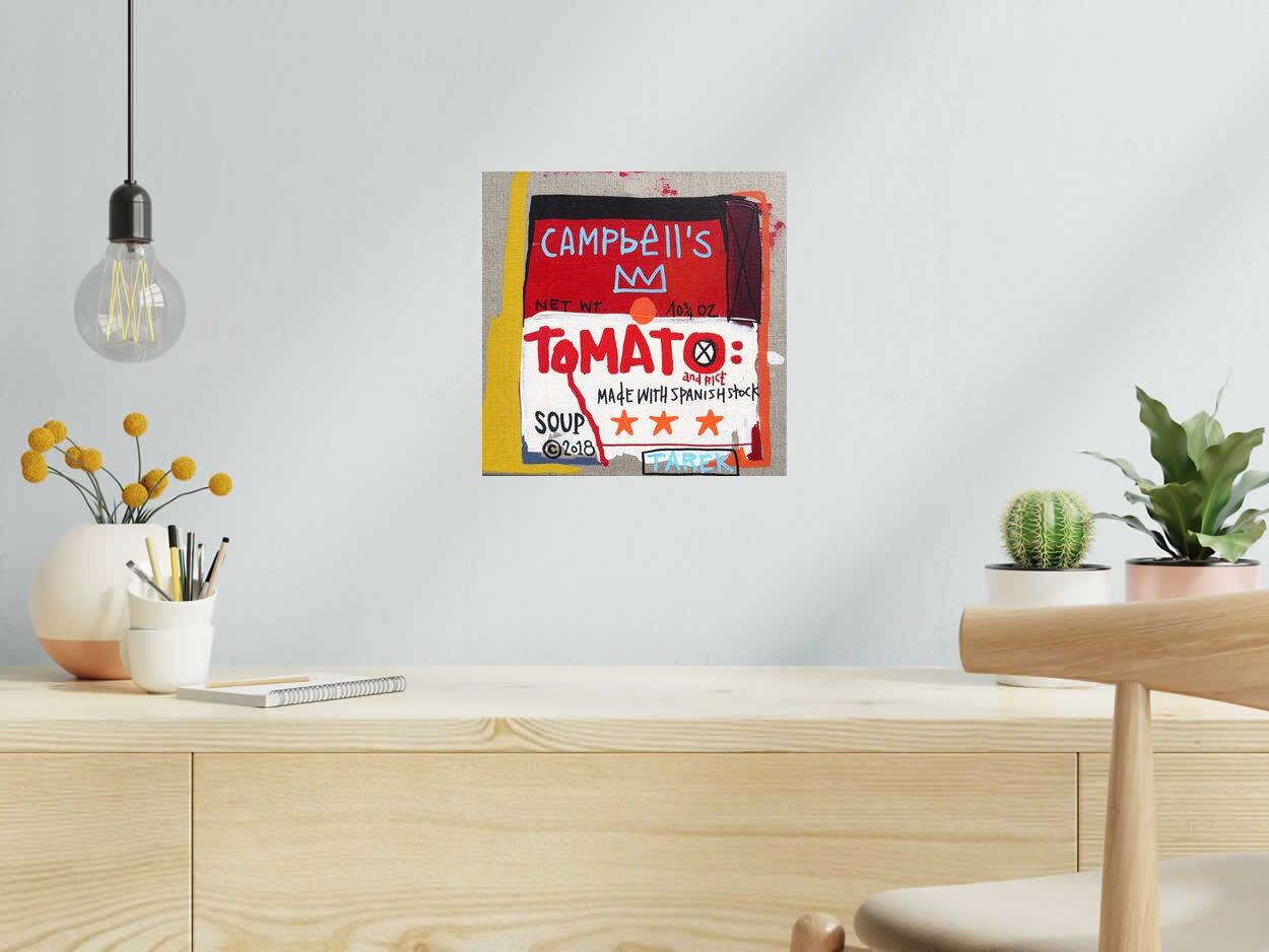 Peinture Tomato de TAREK dans un intérieur – 30 × 30 cm