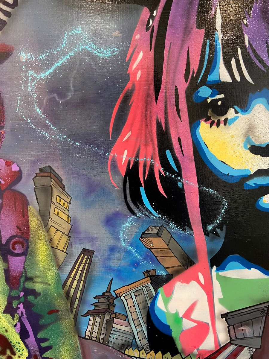 Tableau de Craig & Emer a pour titre Les Cornus 2 style street art dim : Craig & Emerprix:1200
