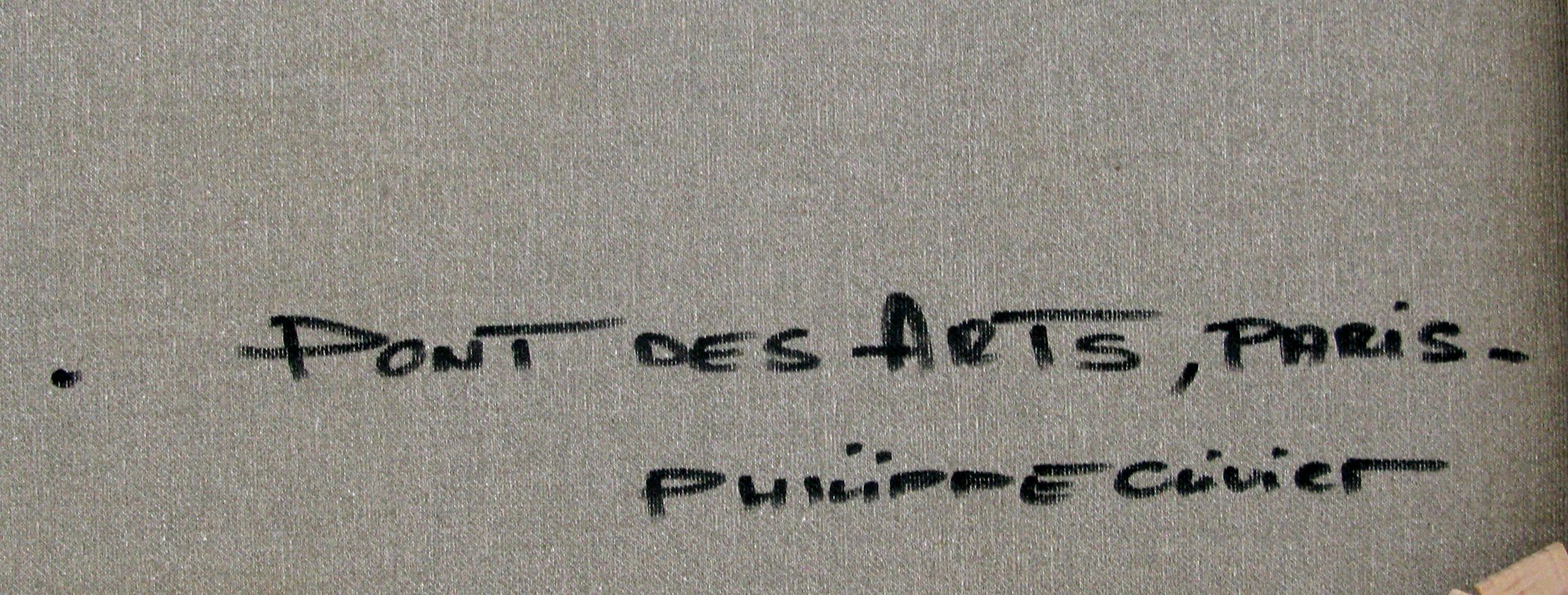 Tableau de PHIL a pour titre Pont des arts style figuratif dim : PHILprix:450