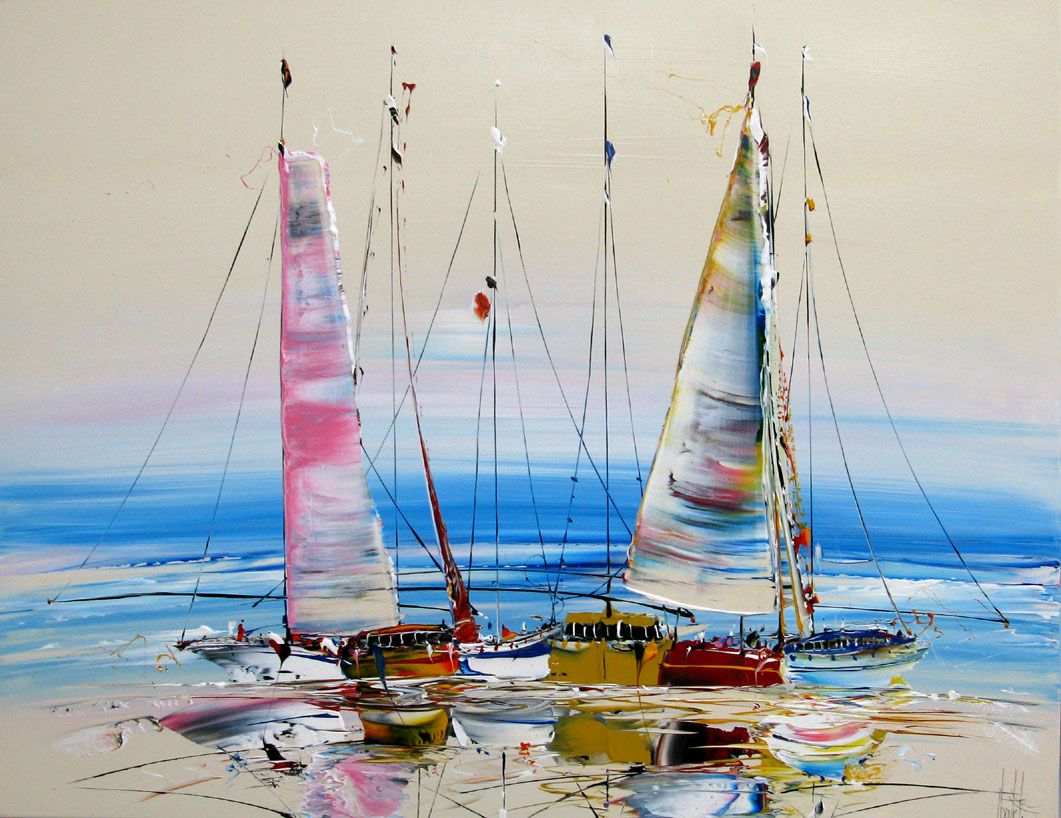 Tableau de F. BOUTET a pour titre MARINE ABSTRAITE 115 style figuratif dim : F. BOUTETprix:1000