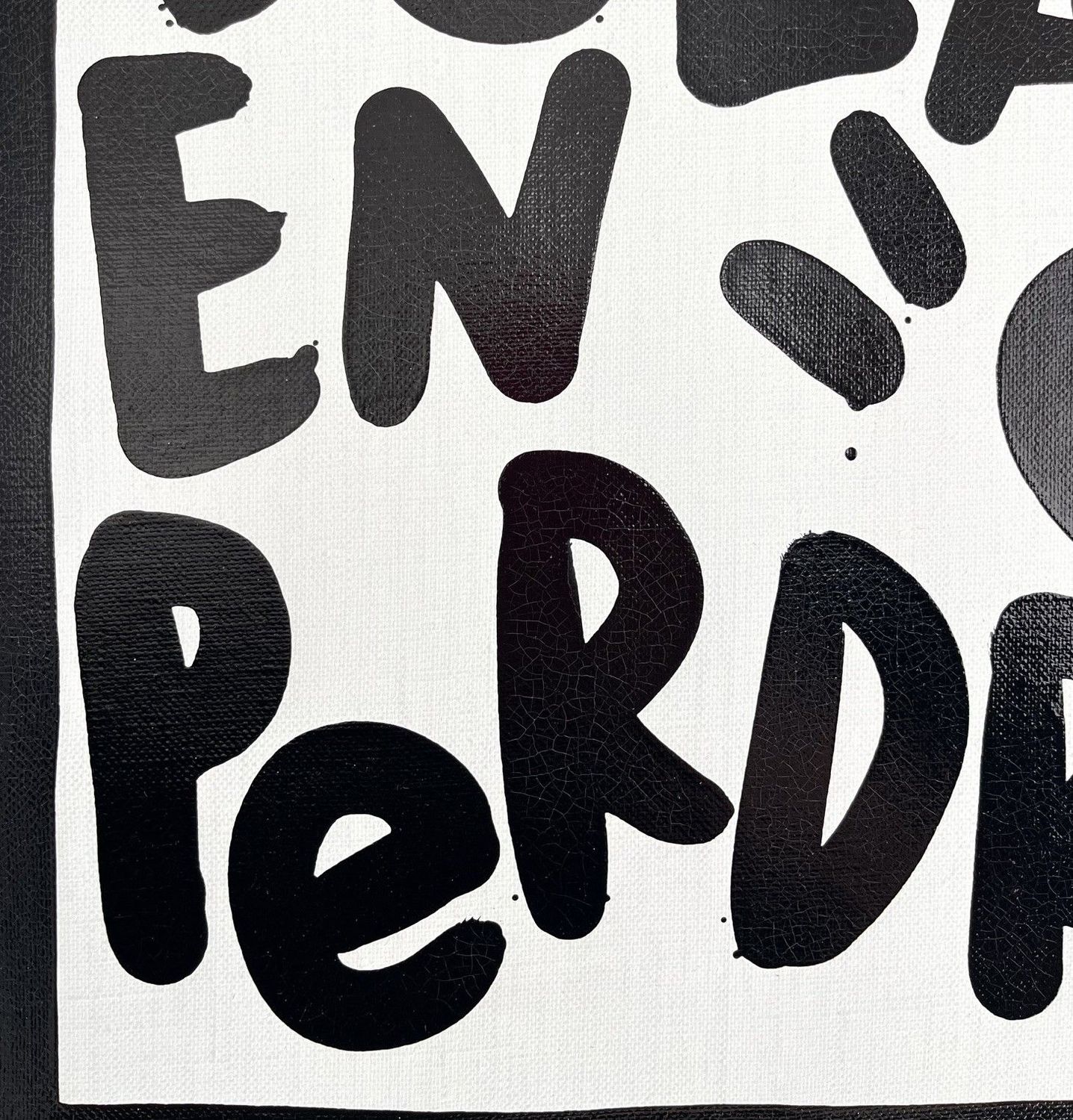 Tableau de L'OISEAU NOIR a pour titre Perdre la tete style graphique dim : L'OISEAU NOIRprix:320