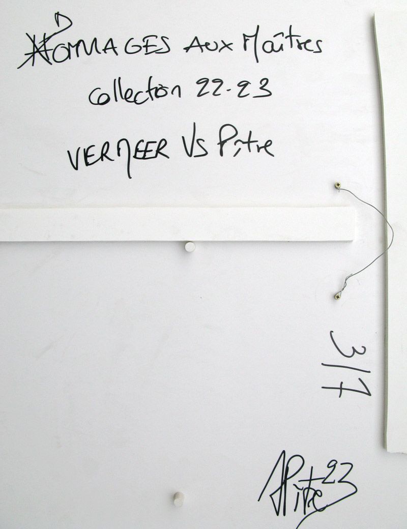 Tableau de L'ARTISTE PITRE a pour titre Pitre Vs Vermeer style figuratif, graphique dim : L'ARTISTE PITREprix:600
