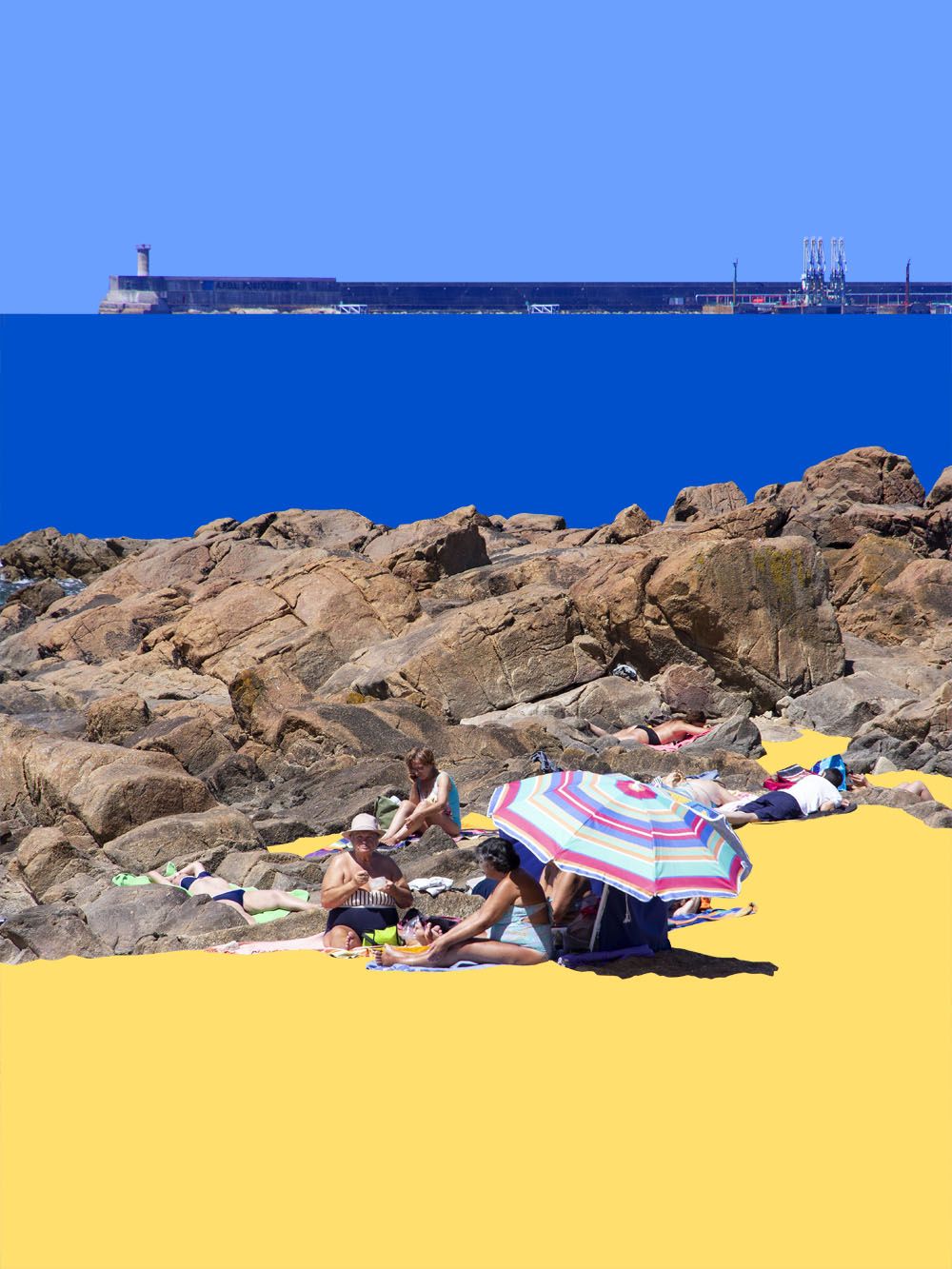 Editions d'art de GILLES INVERNIZZI a pour titre LA PLAGE DE PORTO style figuratif, graphique dim : GILLES INVERNIZZIprix:70