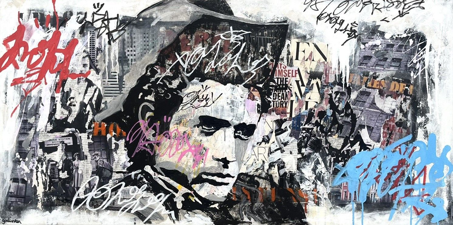 Tableau de PATRICIA GADISSEUR a pour titre Plays Himself style graffiti, street pop art dim : PATRICIA GADISSEURprix:800