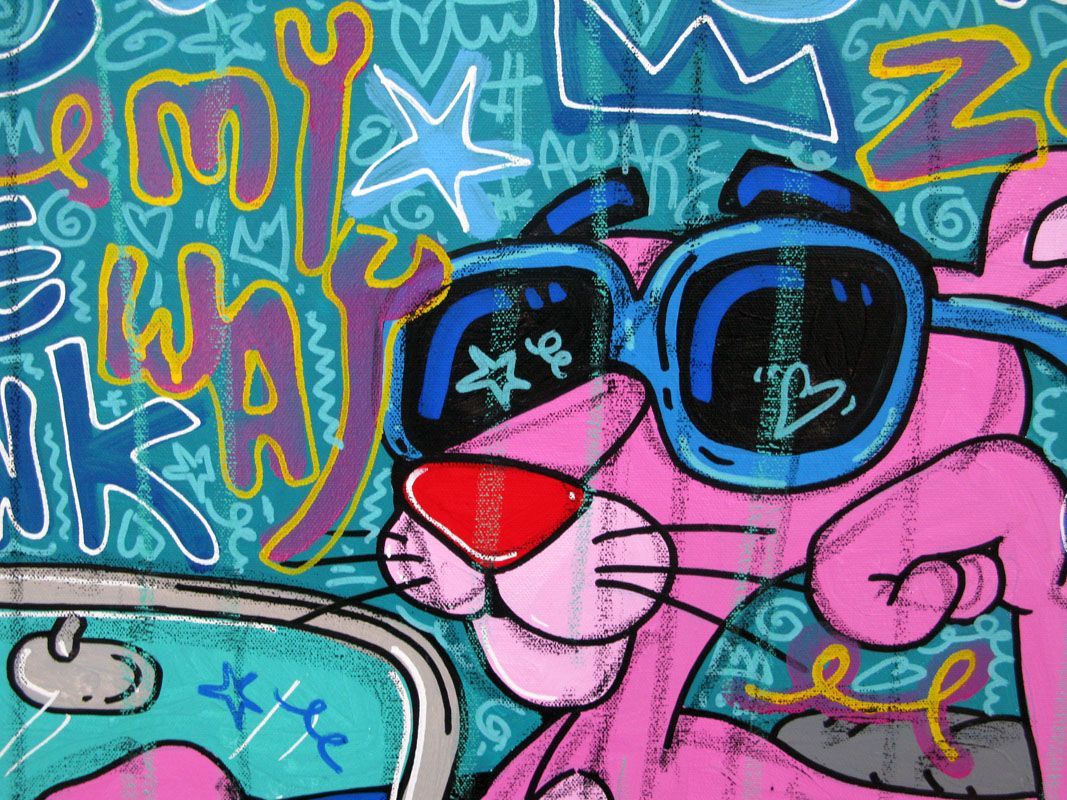 Tableau de RICO SAB a pour titre Radiate positive style street pop art, street art dim : RICO SABprix:950