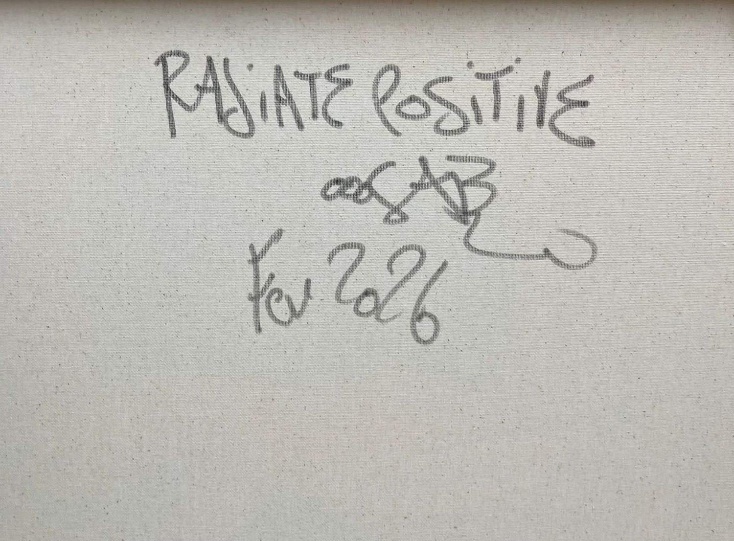 Tableau de RICO SAB a pour titre Radiate Positive style street pop art dim : RICO SABprix:450